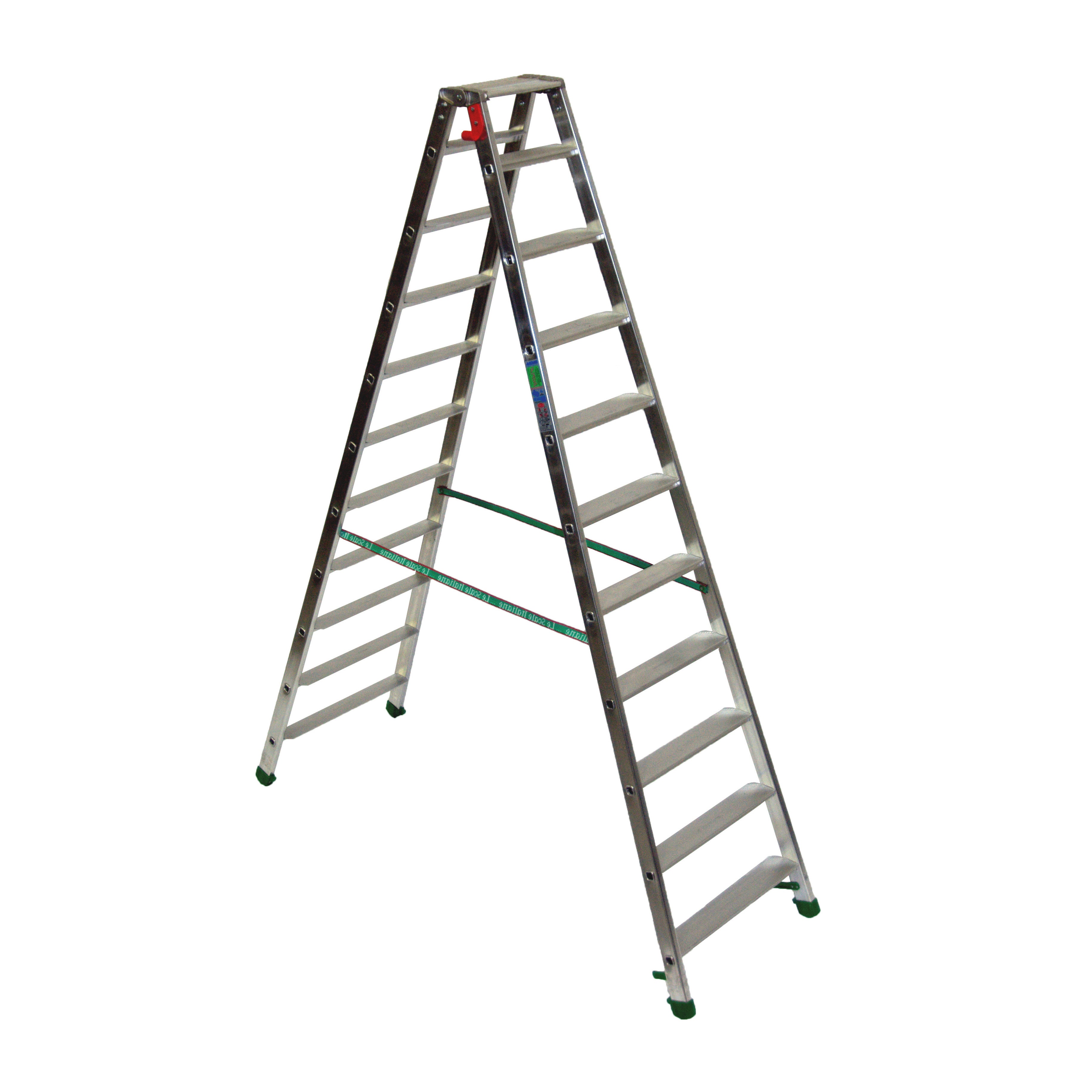 Scala A Libretto Doppia In Alluminio - 7 Gradini, Altezza Max 190 Cm - Leggera E Portatile - Per Casa, Ufficio, Fai-da-te