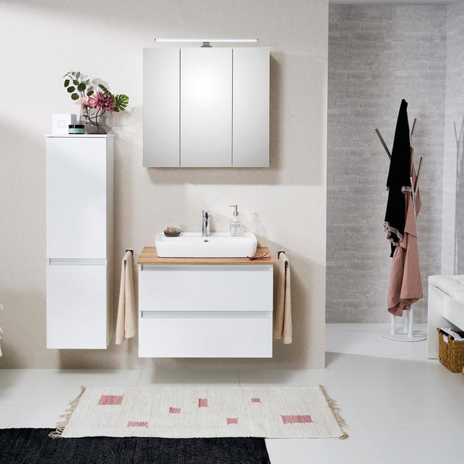 Mobile Da Bagno Sotto Lavabo L 75 X P 49 X H 53 Cm In Agglomerato Bianco Leroy Merlin Mobili Da Bagno E Specchi Leroy Merlin
