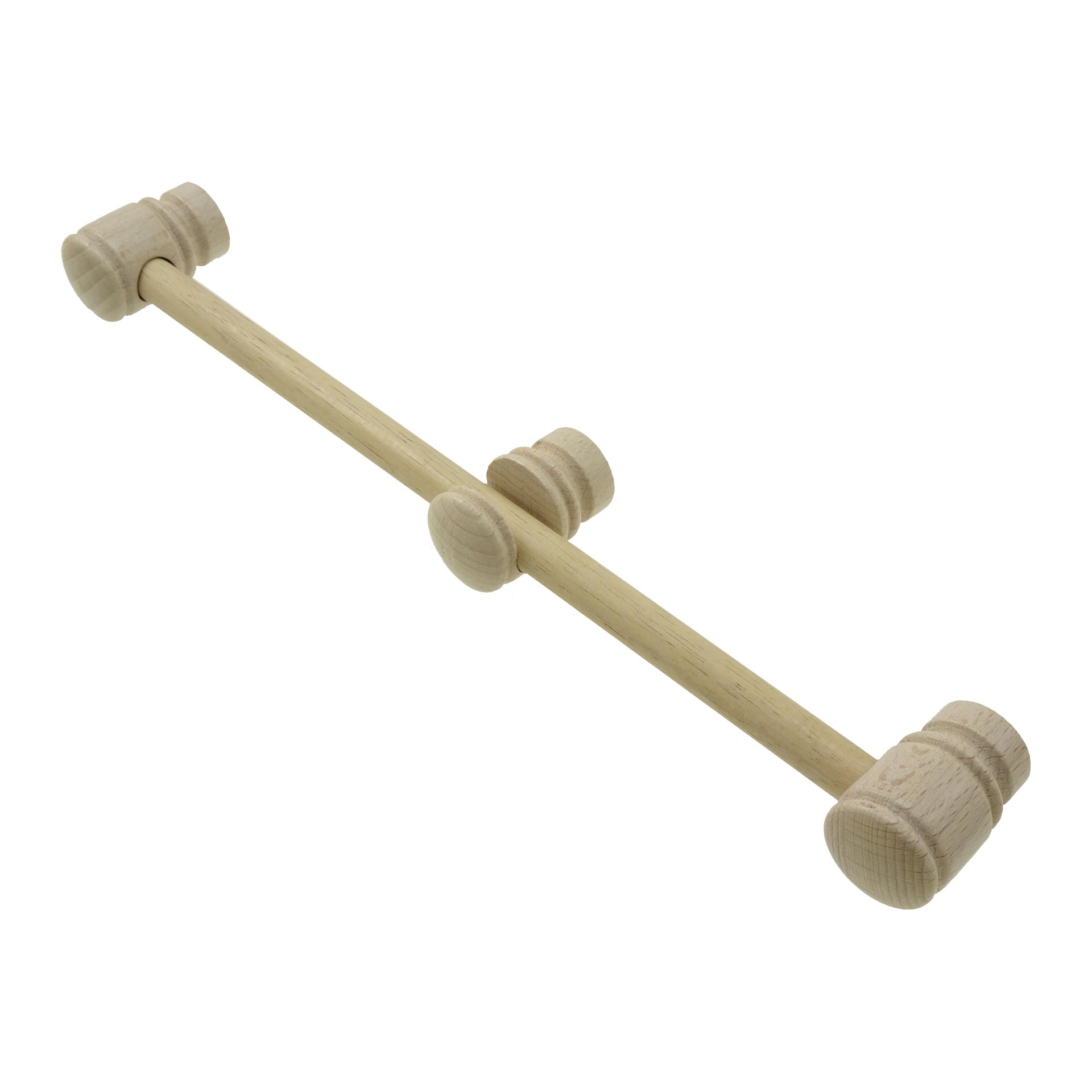 Kit bastone per tenda Zip in legno Ø 11 mm naturale grezzo 120 cm