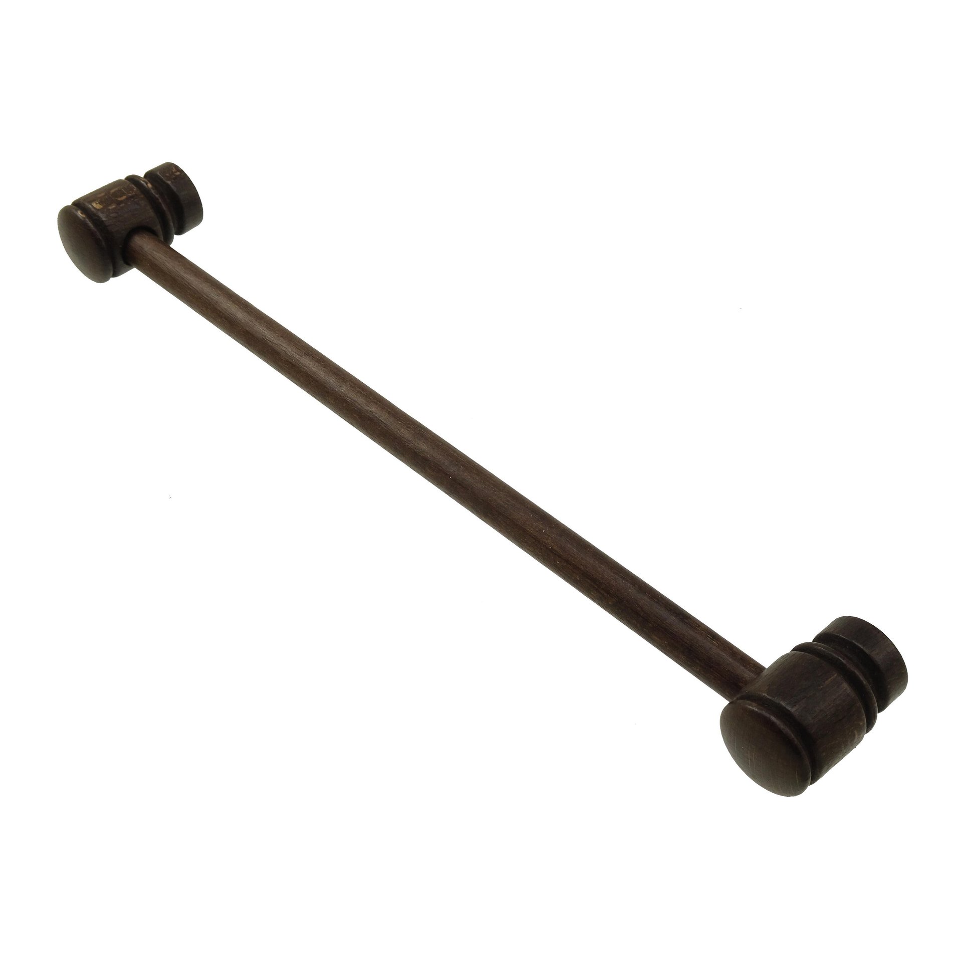 Kit bastone per tenda Zip in legno Ø 11 mm noce verniciato 80 cm