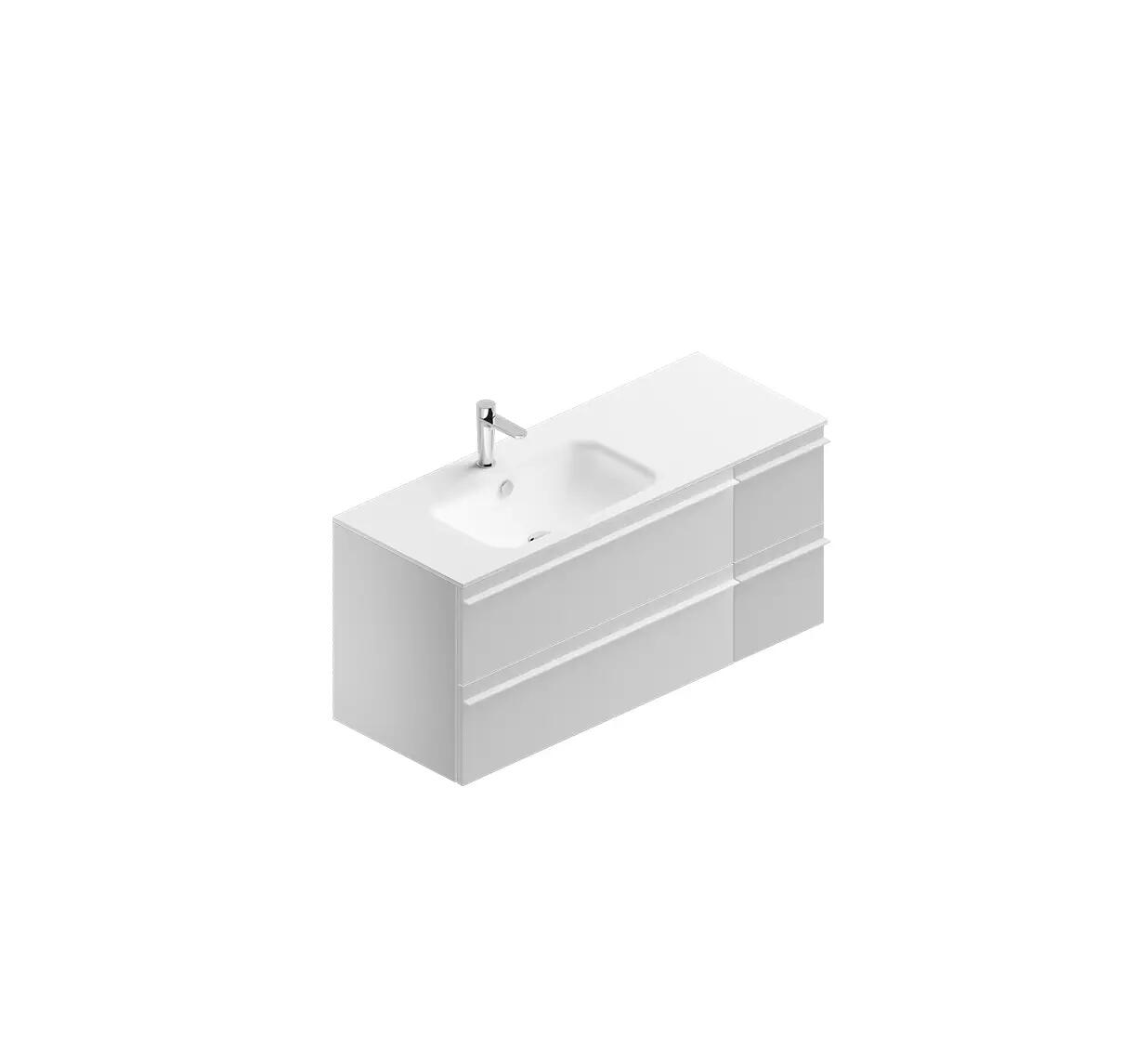 Mobile bagno Linea bianco matt L 119.5 cm