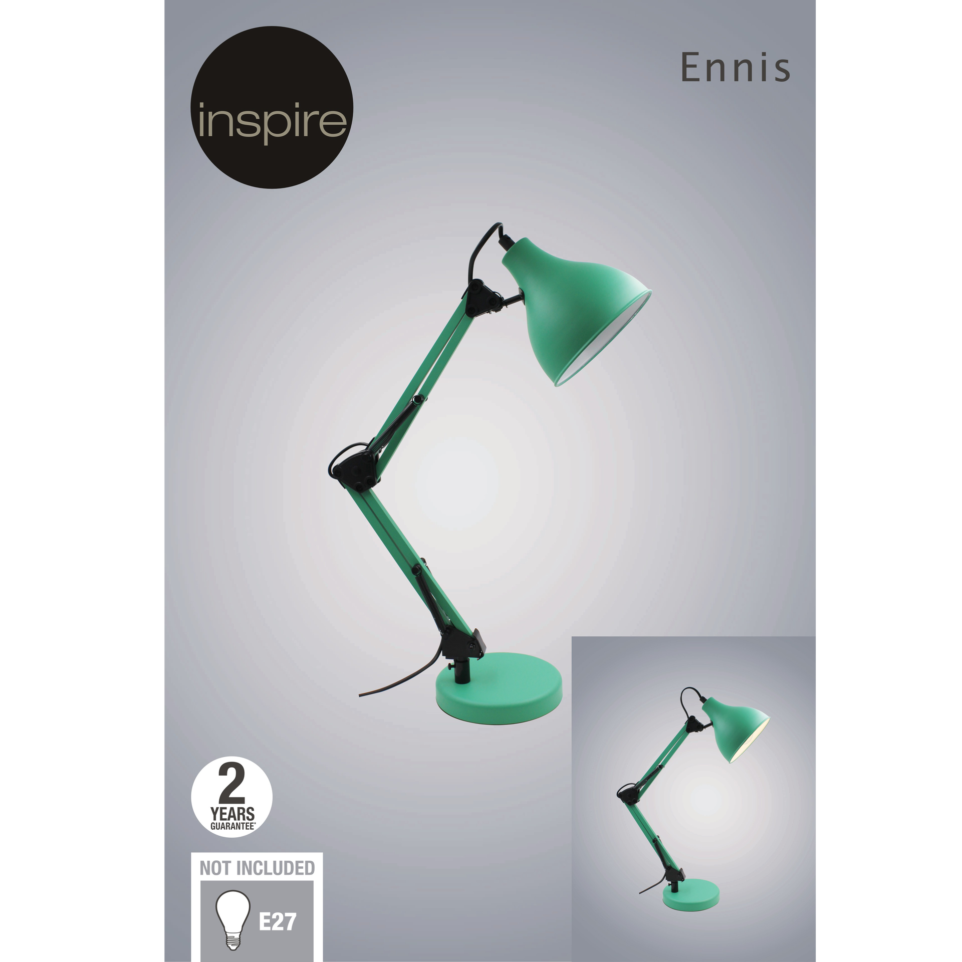 Lampada Da Scrivania Pop Ennis Verde In Metallo INSPIRE Leroy Merlin lampada-da-scrivania-pop-ennis-verde-in-metallo-inspire-leroy-merlin