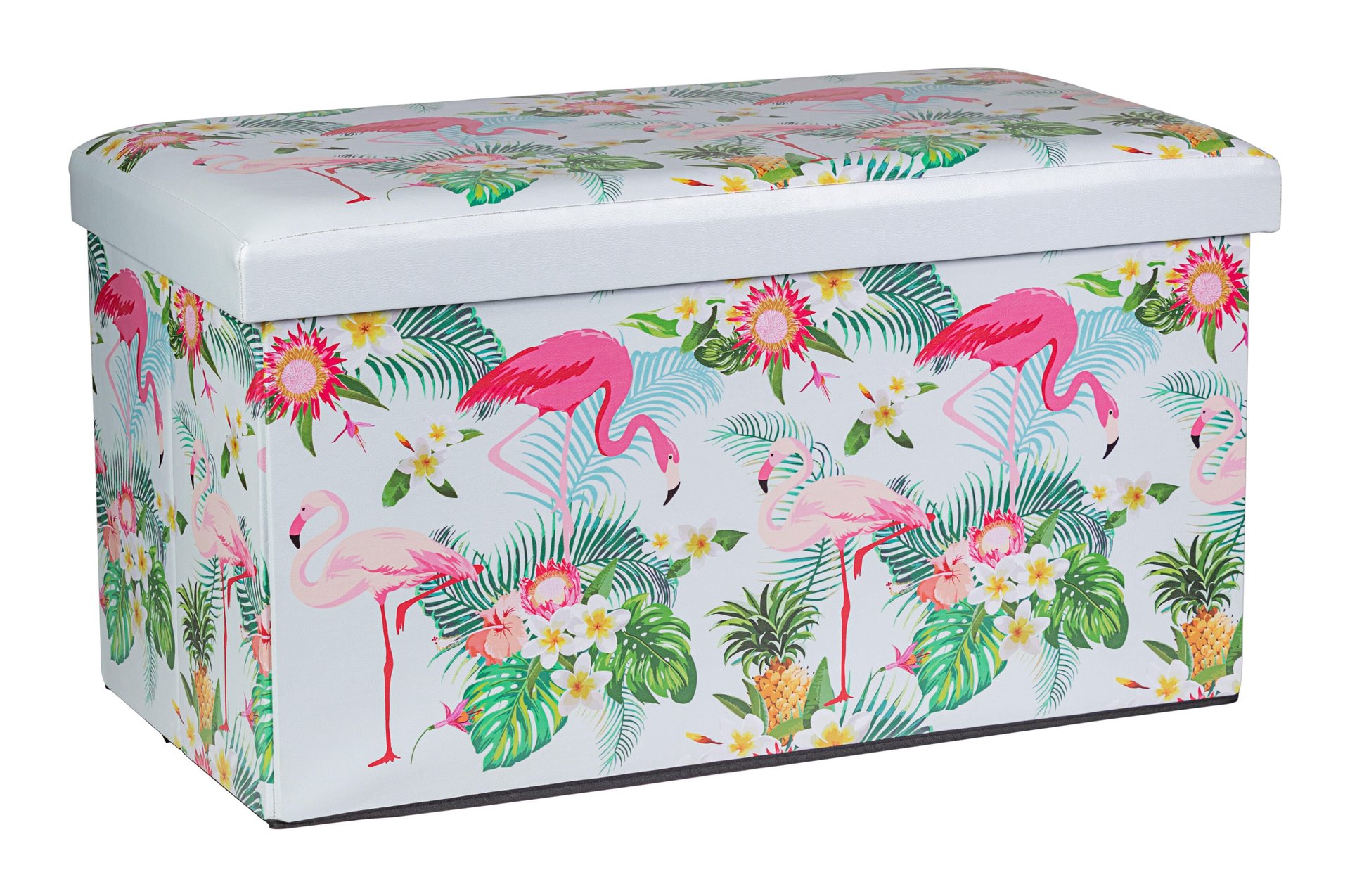 Baule Flamingo L 76 x H 40 x P 40 cm Multicolore