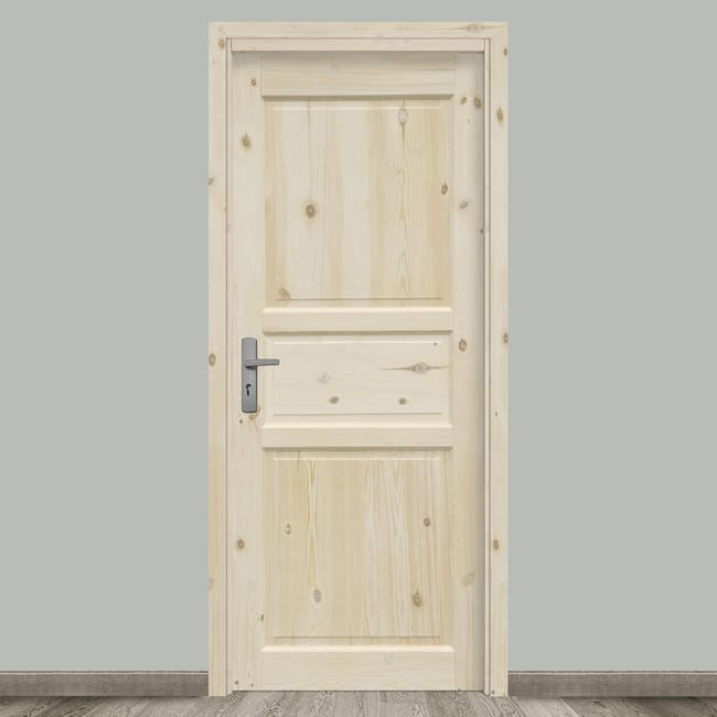 Porta A Battente Acul Naturale L 90 X H 210 Cm Reversibile Leroy Merlin Porte Interne Grezze Prezzi