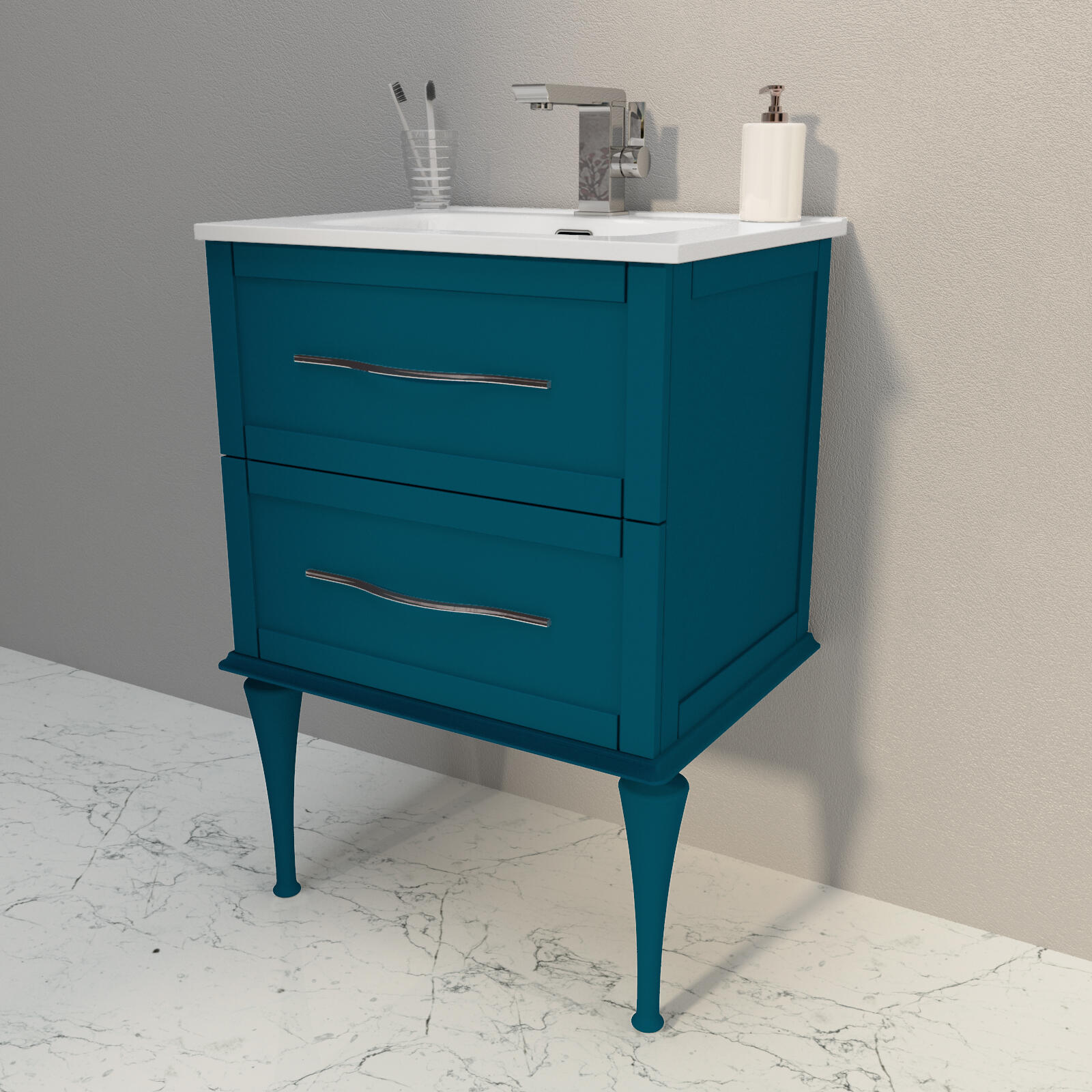 Mobile bagno Tiffany blu petrolio L 60 cm | Leroy Merlin