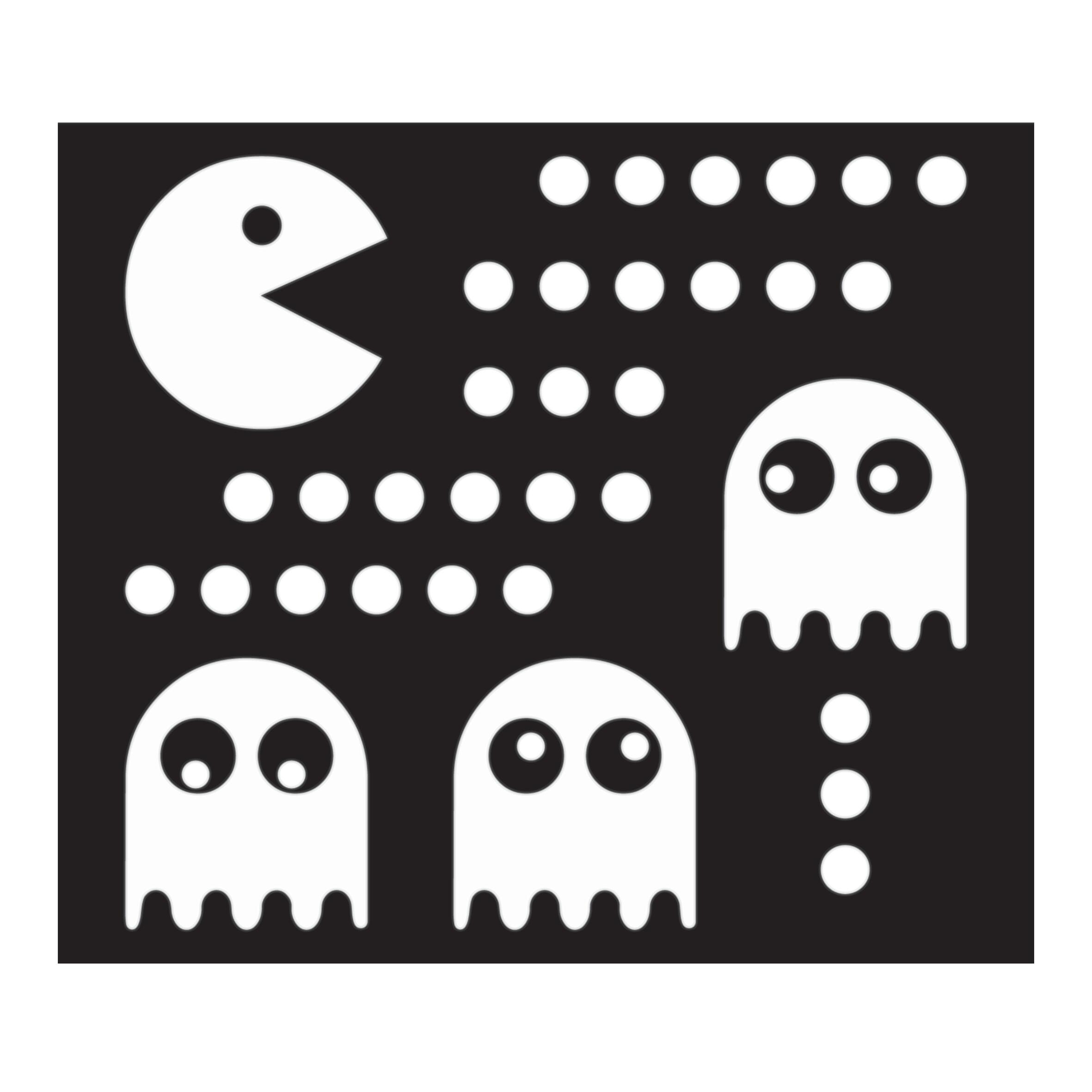 Sticker Pac man 14.5x12.5 cm bianco | Leroy Merlin