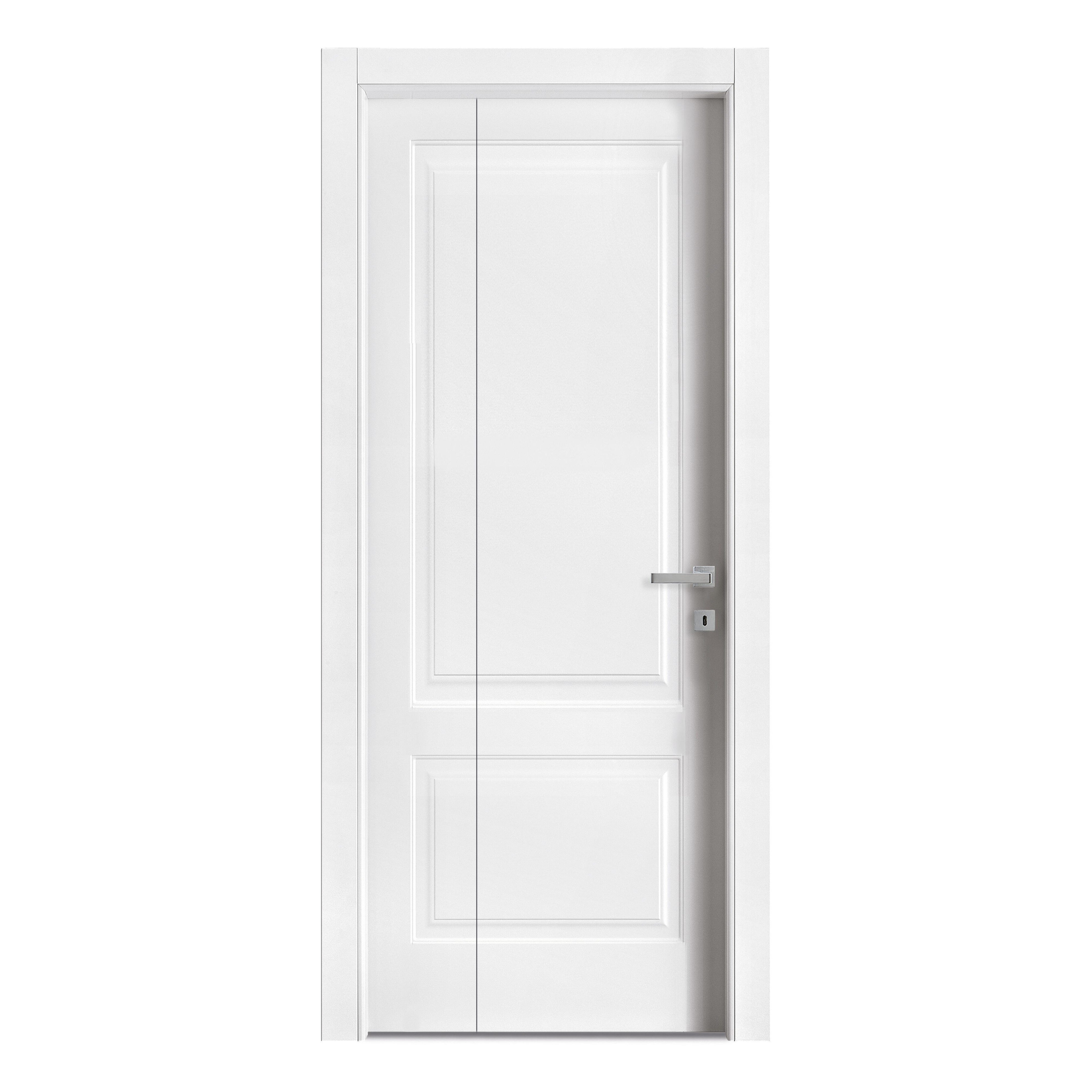 Porta pieghevole asimmetrica Deneb bianco laccato L 70 x H 210 cm sinistra - 4