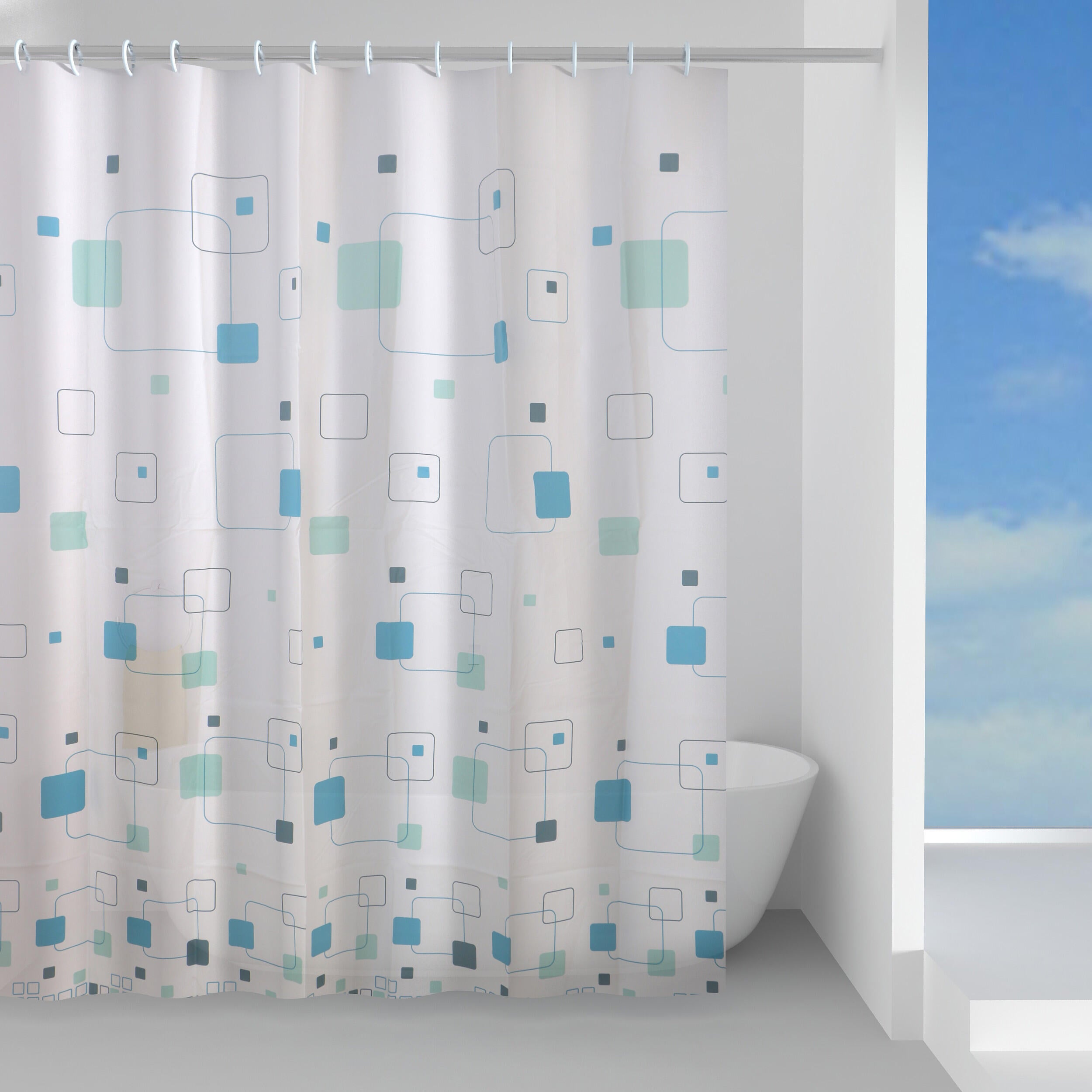 DOPROP Lussuosa tenda da doccia in PEVA da 15 g, resistente alla muffa, per bagno, tende