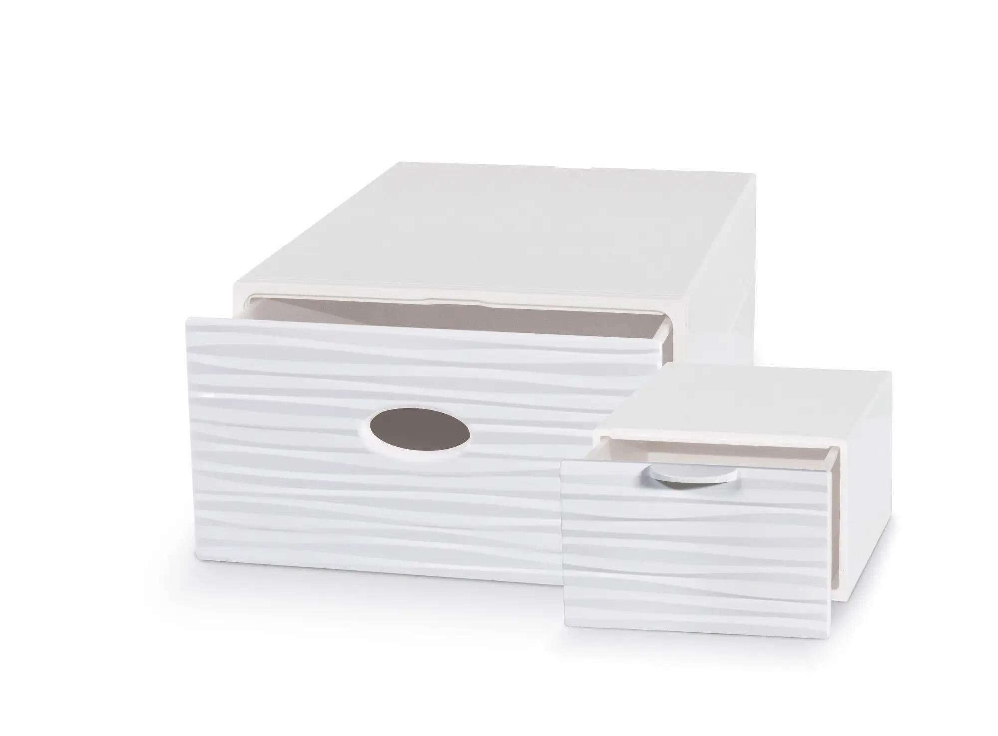 Cassettiera Qbox L 61 x P 25.5 x H 43.5 cm bianco - 1