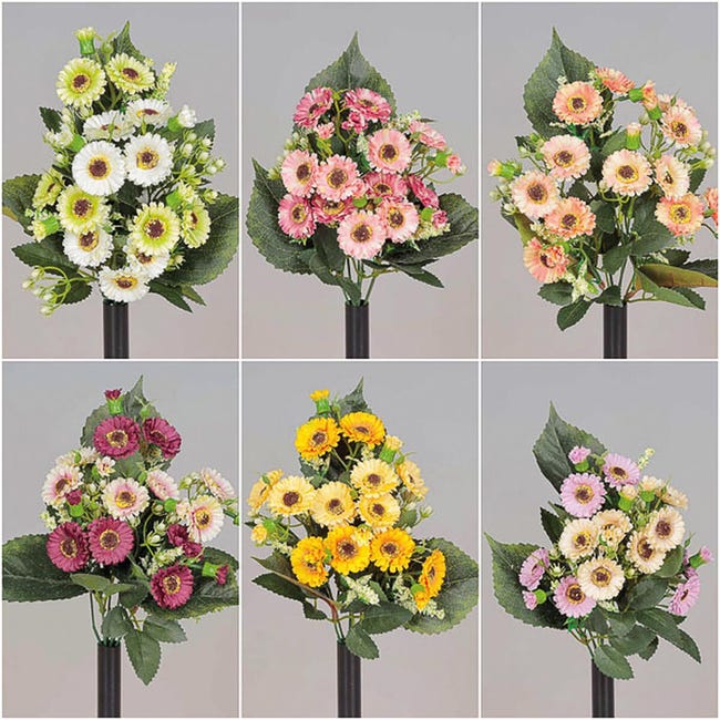 NatureMan 3 fiori artificiali in seta artificiale, cinaroidi proteici, composizioni floreali in plastica, bouquet decorativo per matrimoni, centrotavola (rosso NatureMan 3 fiori artificiali in seta artificiale, cinaroidi proteici, composizioni floreali in plastica, bouquet decorativo per matrimoni, centrotavola (rosso