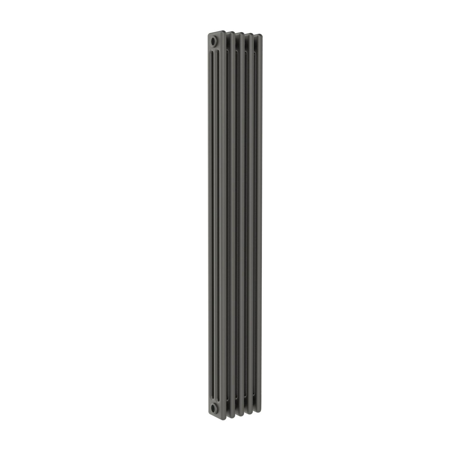 Radiatore acqua calda ERCOS grigio ferro in acciaio 5 elementi interasse 173,5 cm