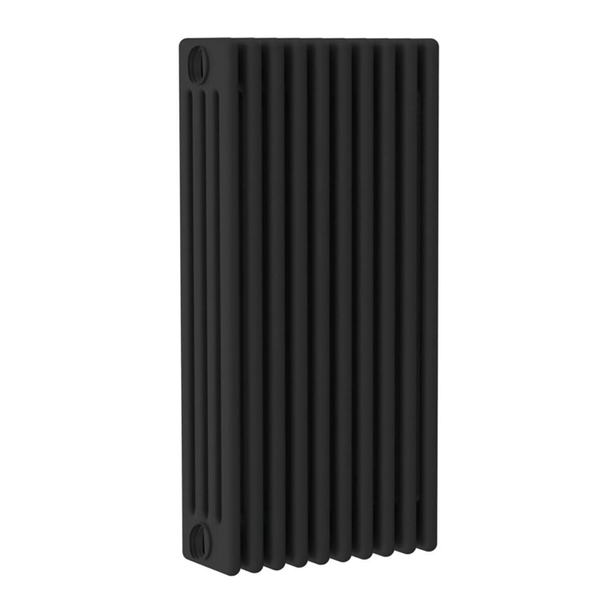 Radiatore acqua calda ERCOS nero opaco in acciaio 10 elementi interasse 62,3 cm