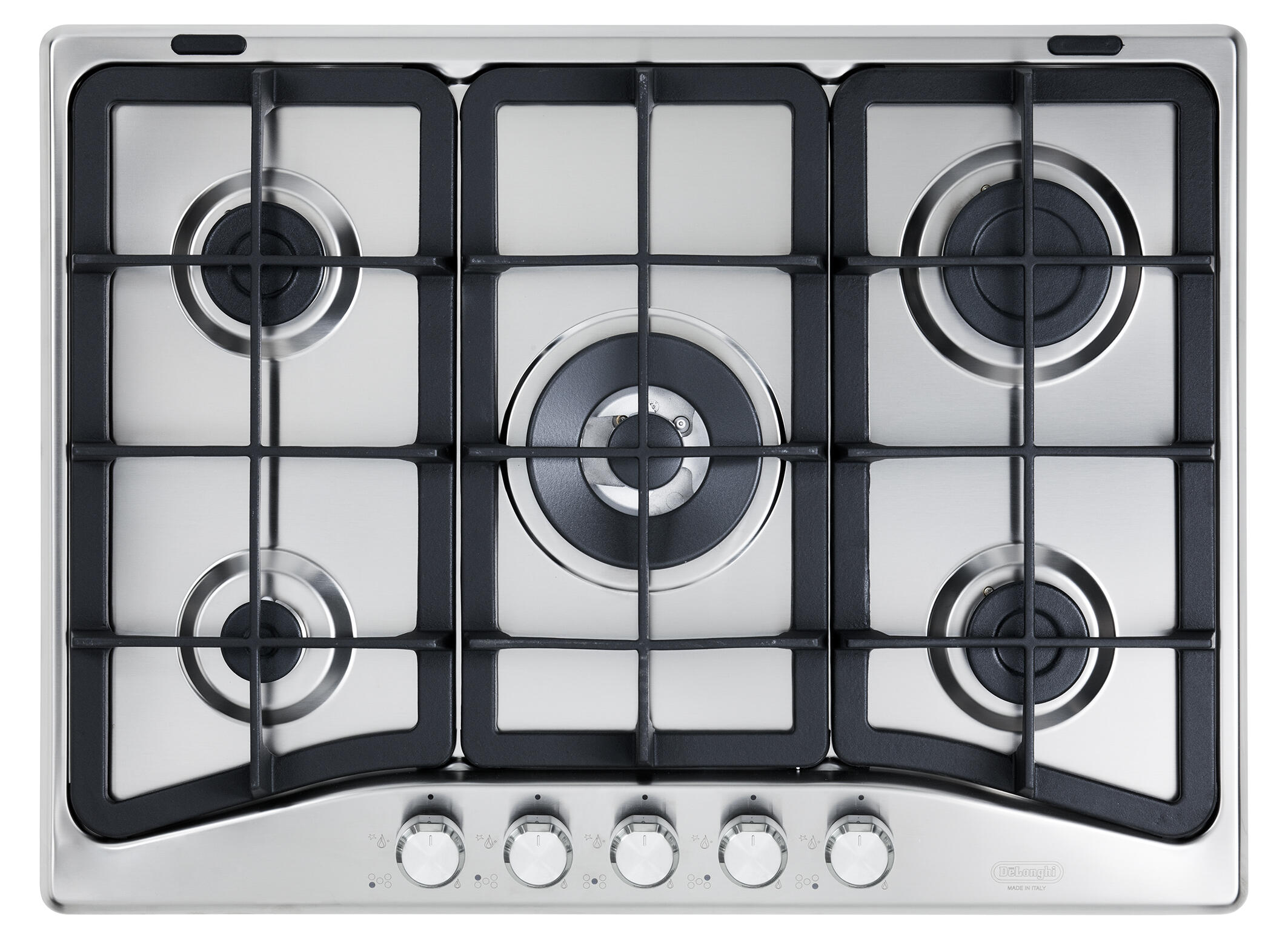 Piano cottura 5 fuochi L 68 cm PFI 57 GH DE'LONGHI grigio inox griglie in  ghisa | Leroy Merlin