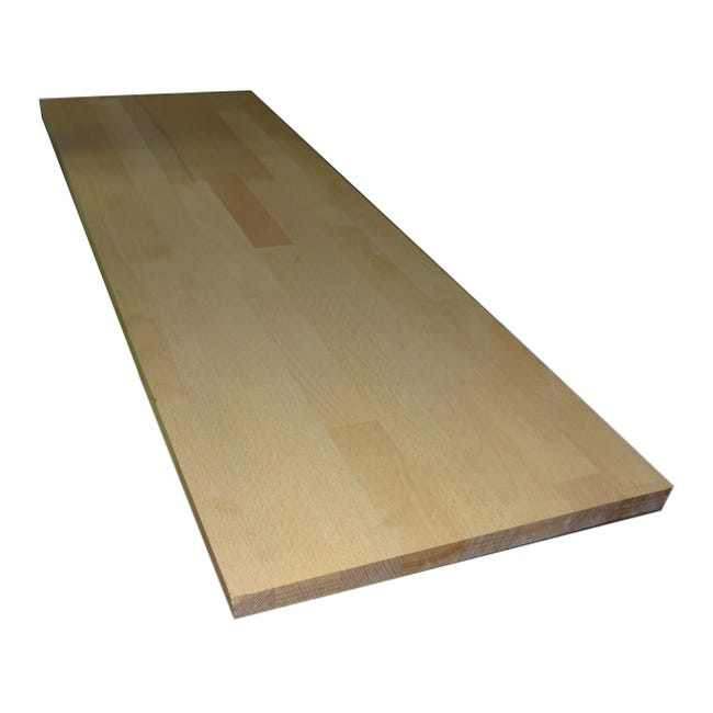 Tavola legno lamellare faggio 80 x 40 cm Sp 18 mm - 1