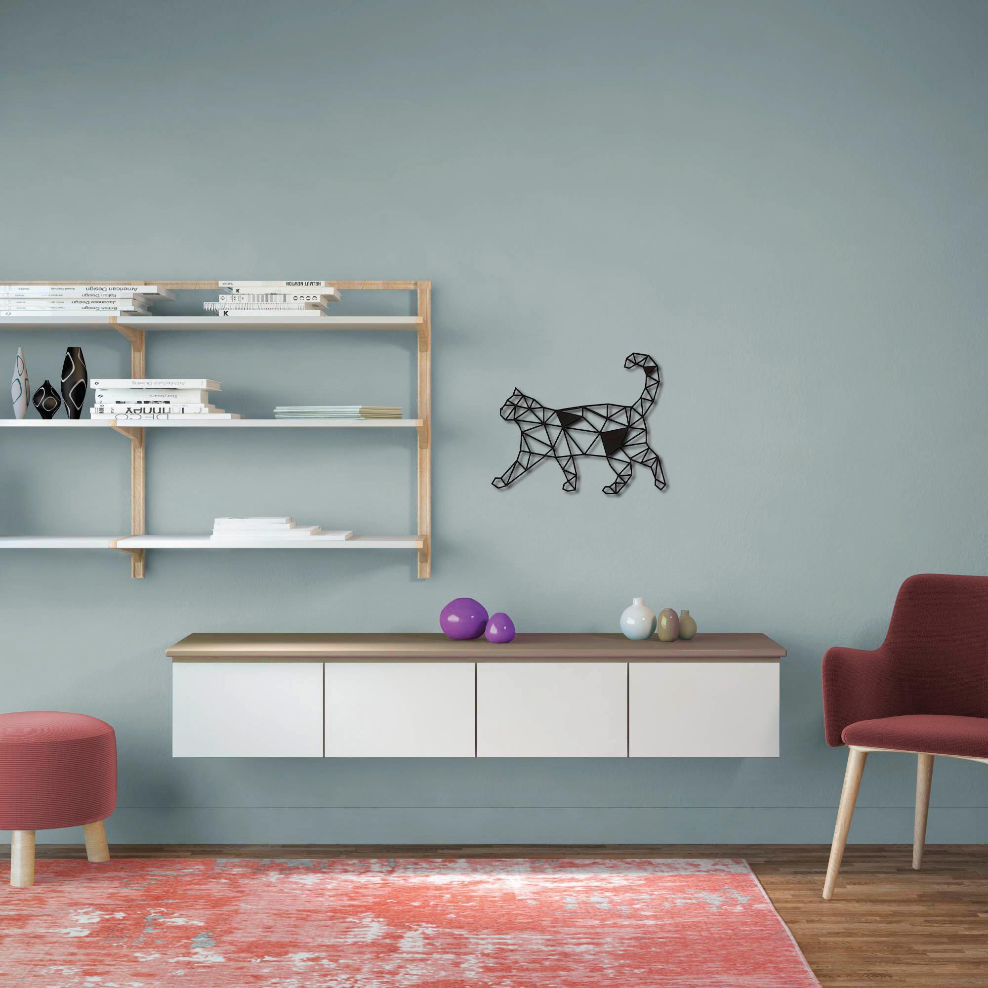 Decorazione da parete su metallo Gatto Nero 40x43 cm | Leroy Merlin