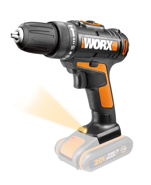 WORX Avvitatore A Batteria WX100.9 20 V - Potente Avvitatore A Batteria Per Forare E Avvitare 20 1 Livello Di Coppia Fino A 30 Nm Luce Led Senza Batteria E Caricatore 59174567