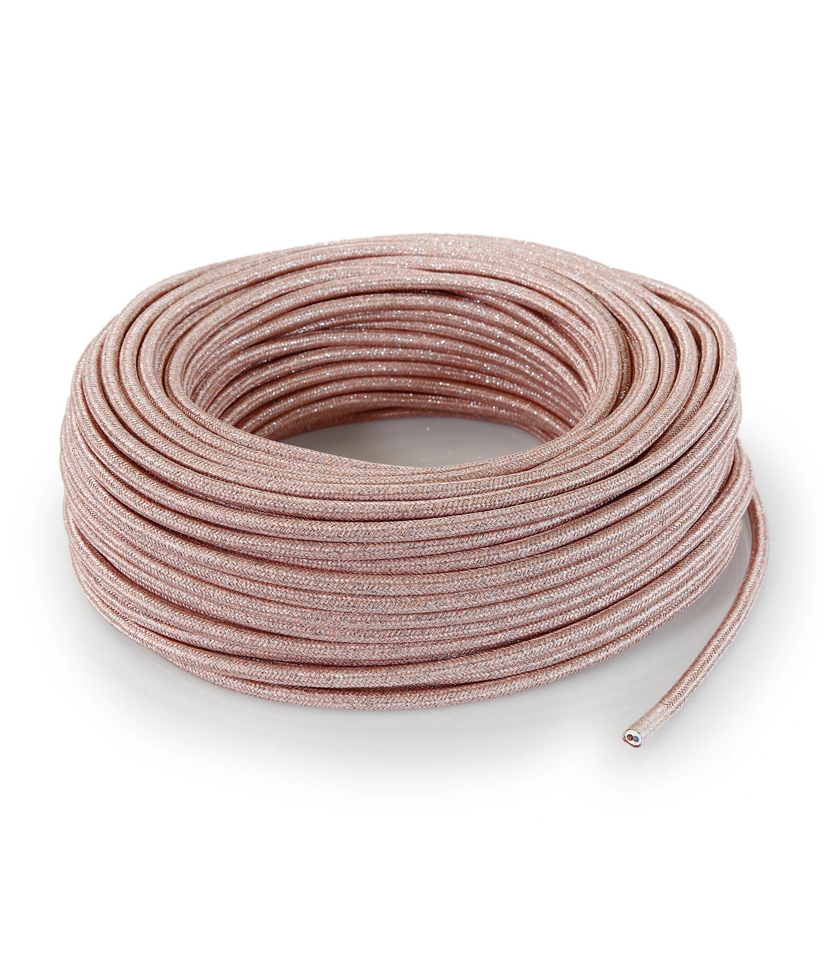 Cavo elettrico lamè rosa H03VV-F 2 fili x 0.75 mm² 50 m MERLOTTI Matassa