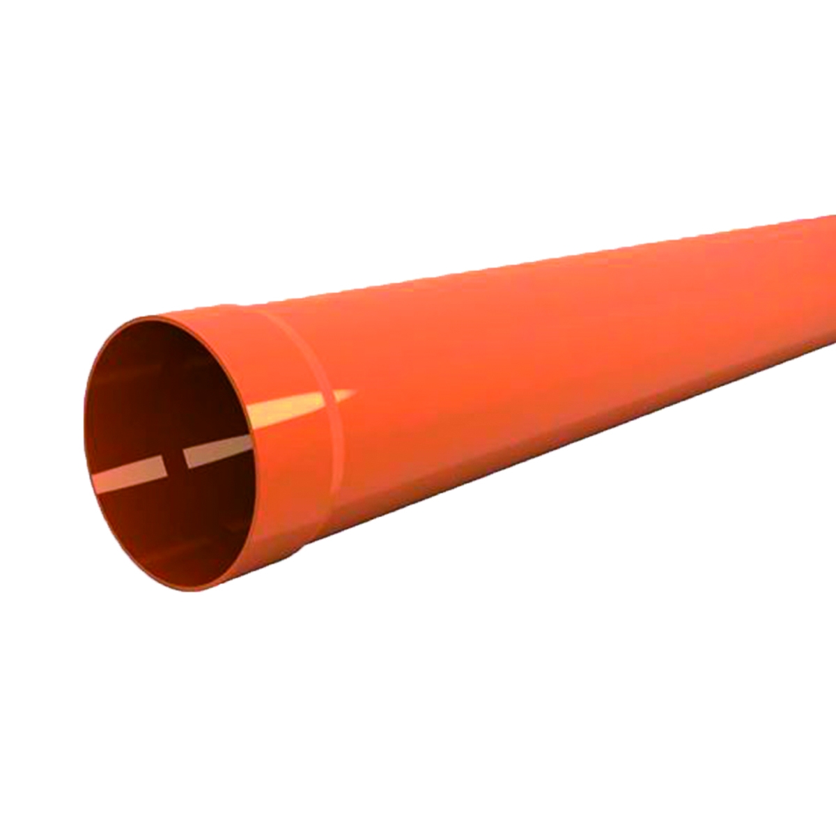 Tubo per evacuazione acqua arancio in pvc Ø 100 mm L 2 m - 1