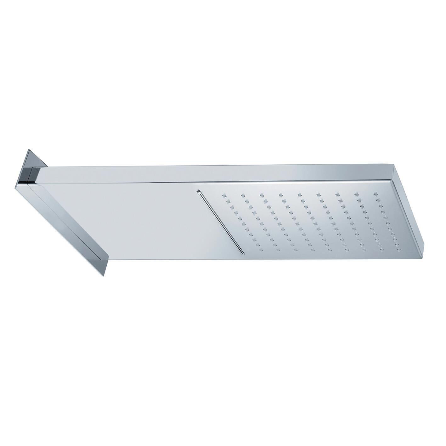 Soffione doccia 51 x 24 cm in inox argento cromato