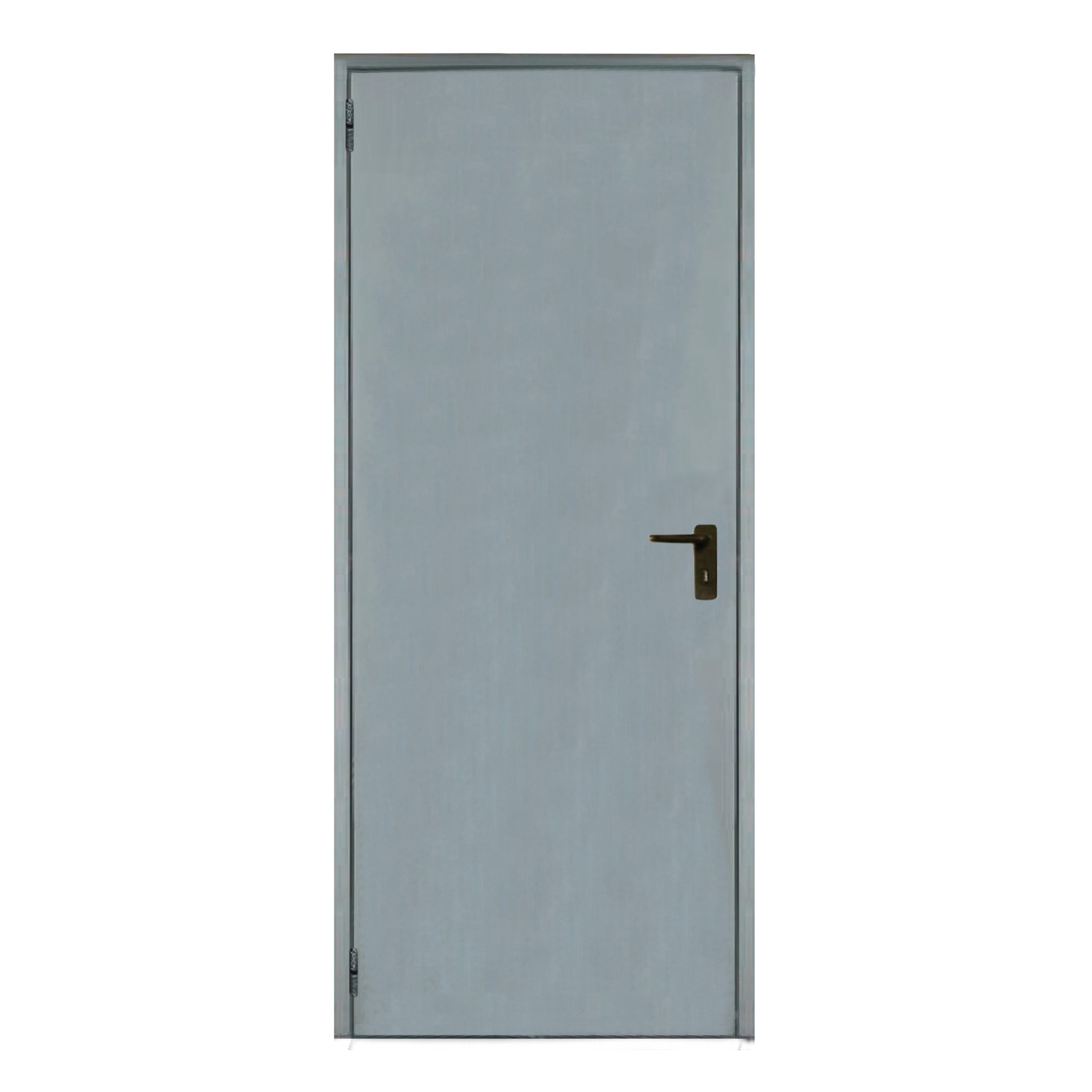 Porta Cantina Zincata 90x200 Cm - Con Serratura E Maniglia - Feritoie Aeratione - Per Garage E Locali - Foto 4