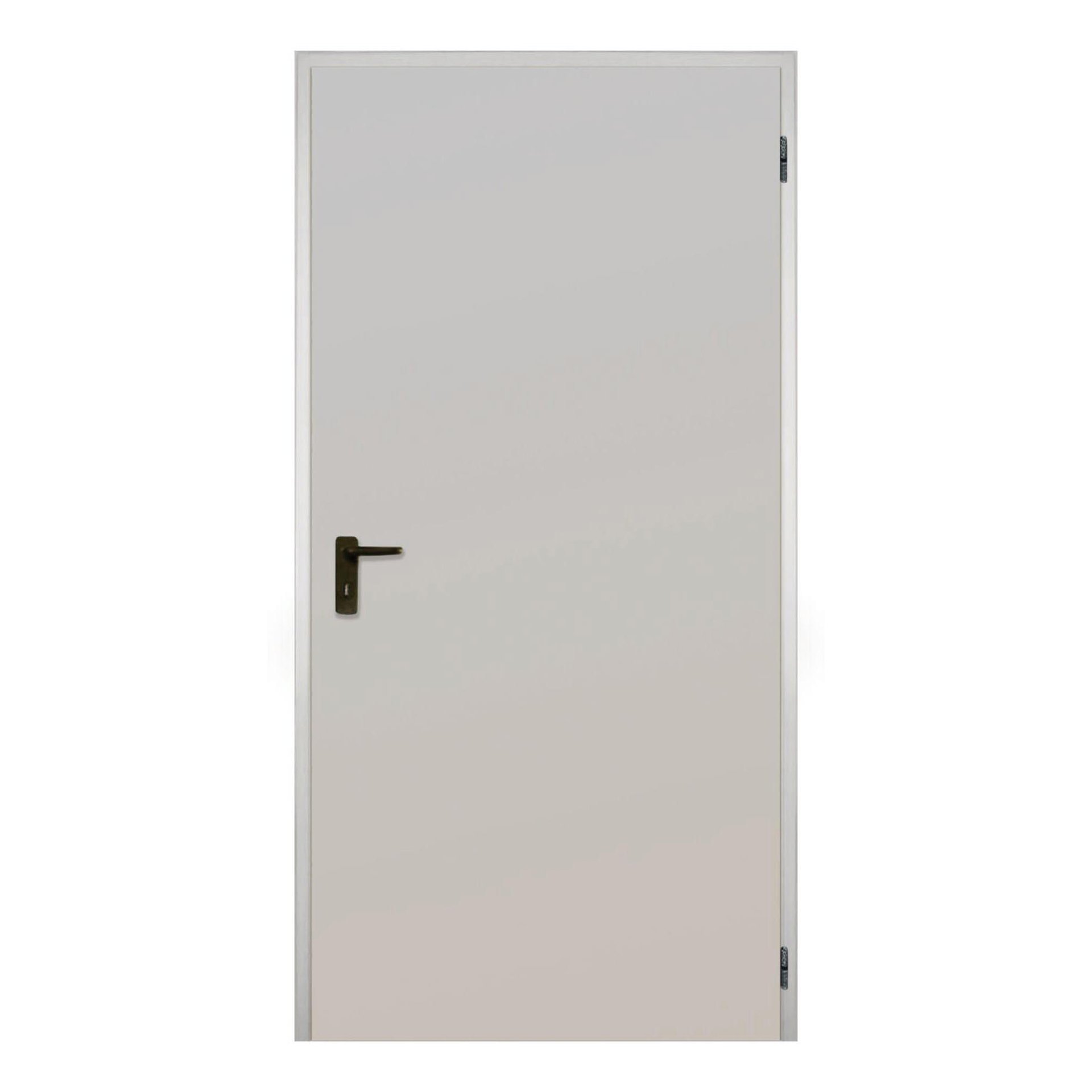 Porta per cantina tamburata zincata L 100 x H 215 cm