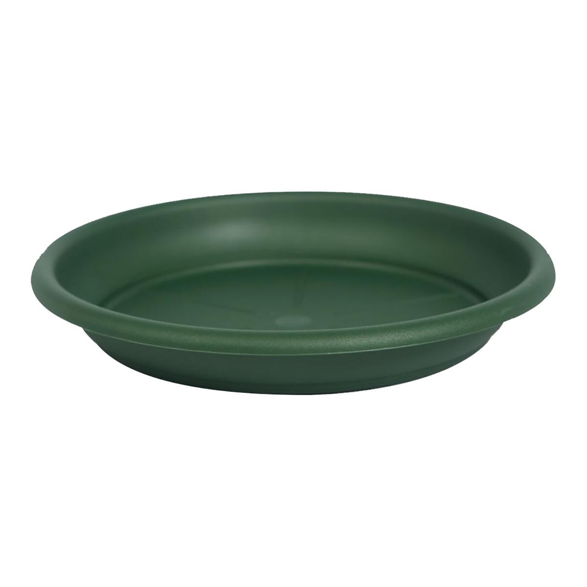 Sottovaso Isola in polipropilene color verde H 3.8 x Ø 26