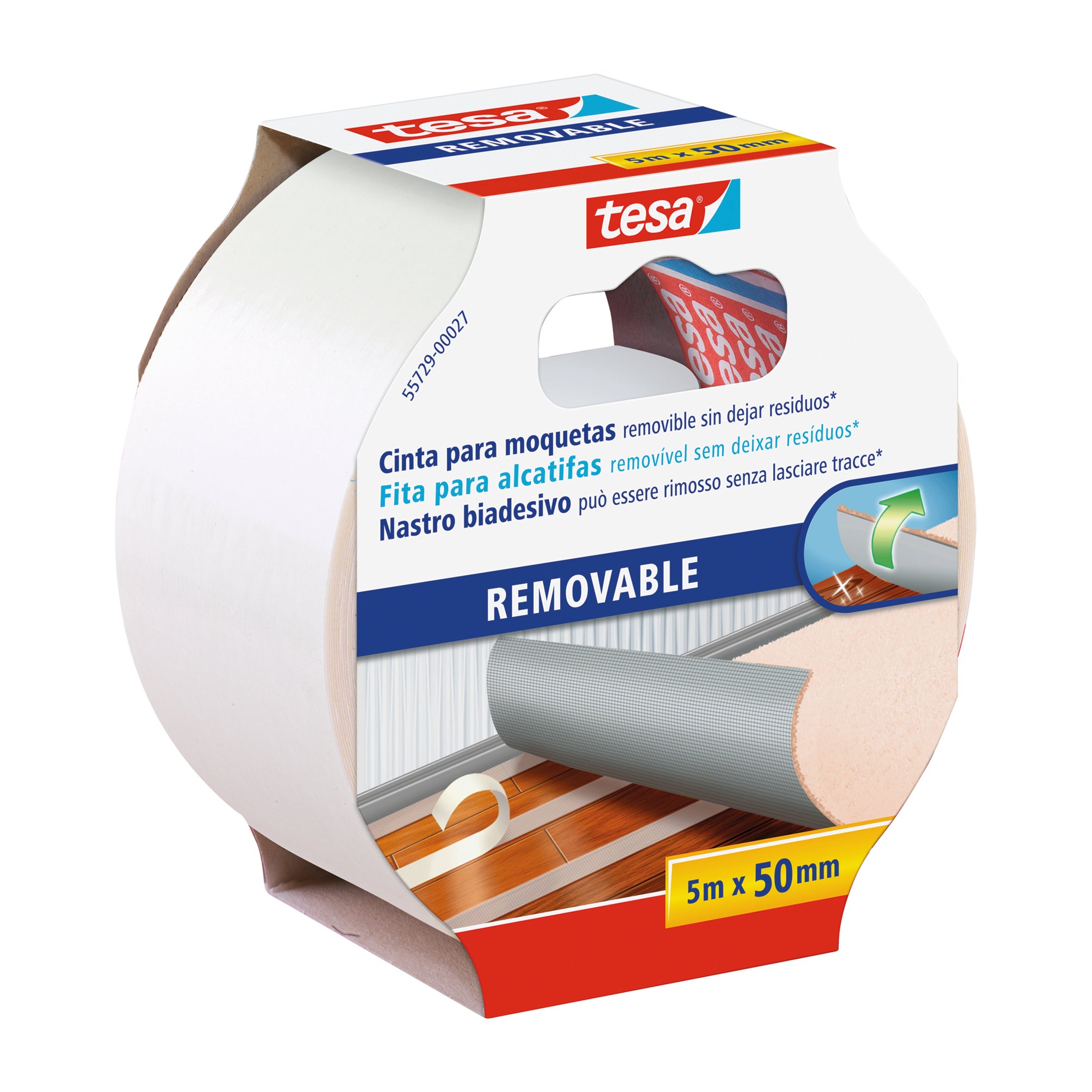 Nastro bi-adesivo TESA Removibile 5 m x 50 mm bianco | Leroy Merlin