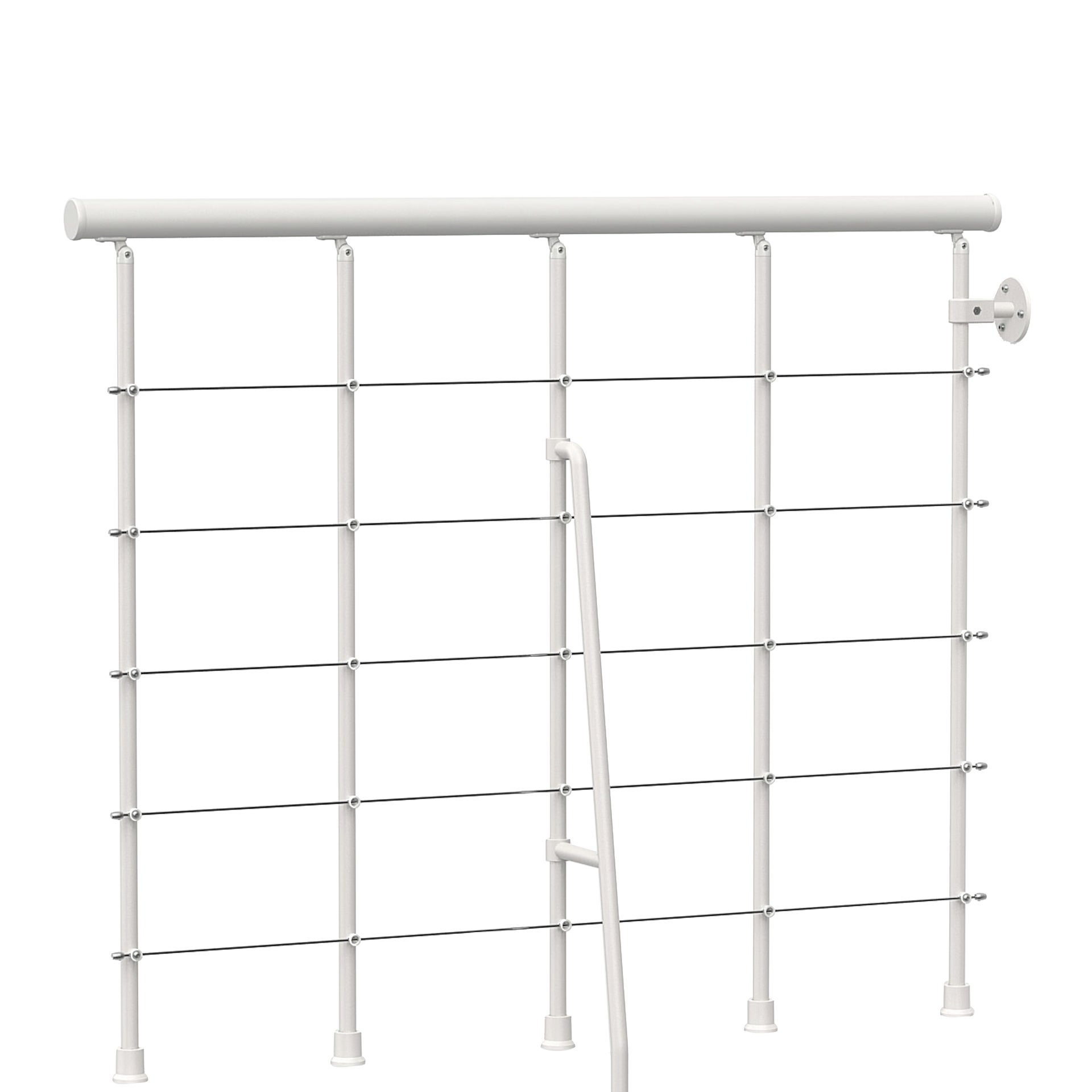 Balaustra FONTANOT Gexi 050 inox in acciaio L 120 x H 100 cm bianco