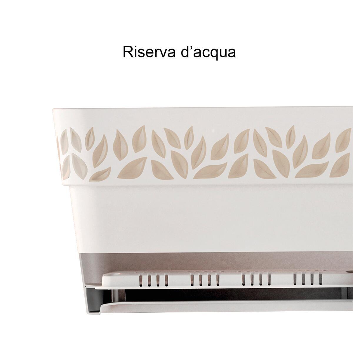 Cassetta portafiori Opera Cloe in polipropilene colore bianco H 17 x L 50 - 3