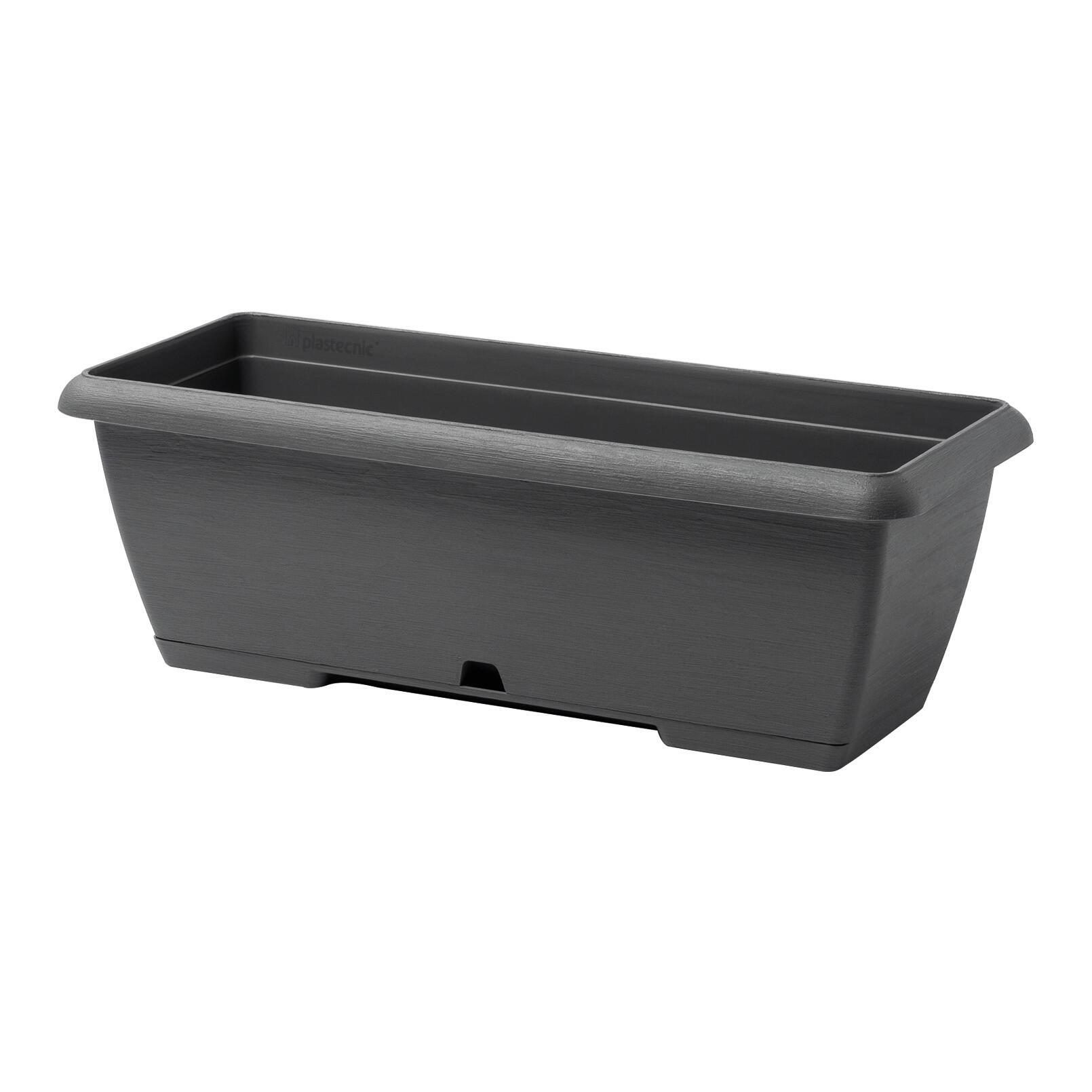 Cassetta portafiori Terrae in polipropilene colore grigio H 16.7 x L 60 x P 60 cm