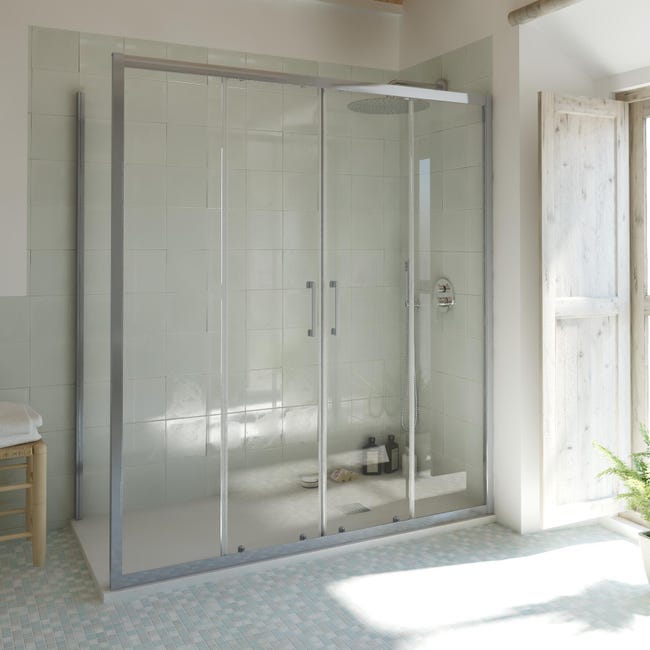 Box Doccia Angolare Porta Scorrevole E Lato Fisso Rettangolare Bilbao 160 X 70 Cm H 190 Cm In Vetro Temprato Spessore 6 Mm Trasparente Cromato Leroy Merlin Box Doccia 160 X 70