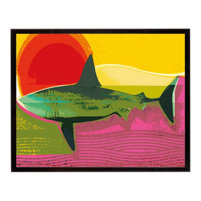 Stampa incorniciata Shark sun 40.7x50.7 cm - 1