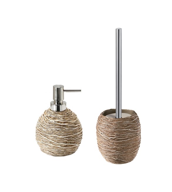 Set Di Accessori Per Bagno Beige In Resina Set Accessori Bagno Leroy Merlin