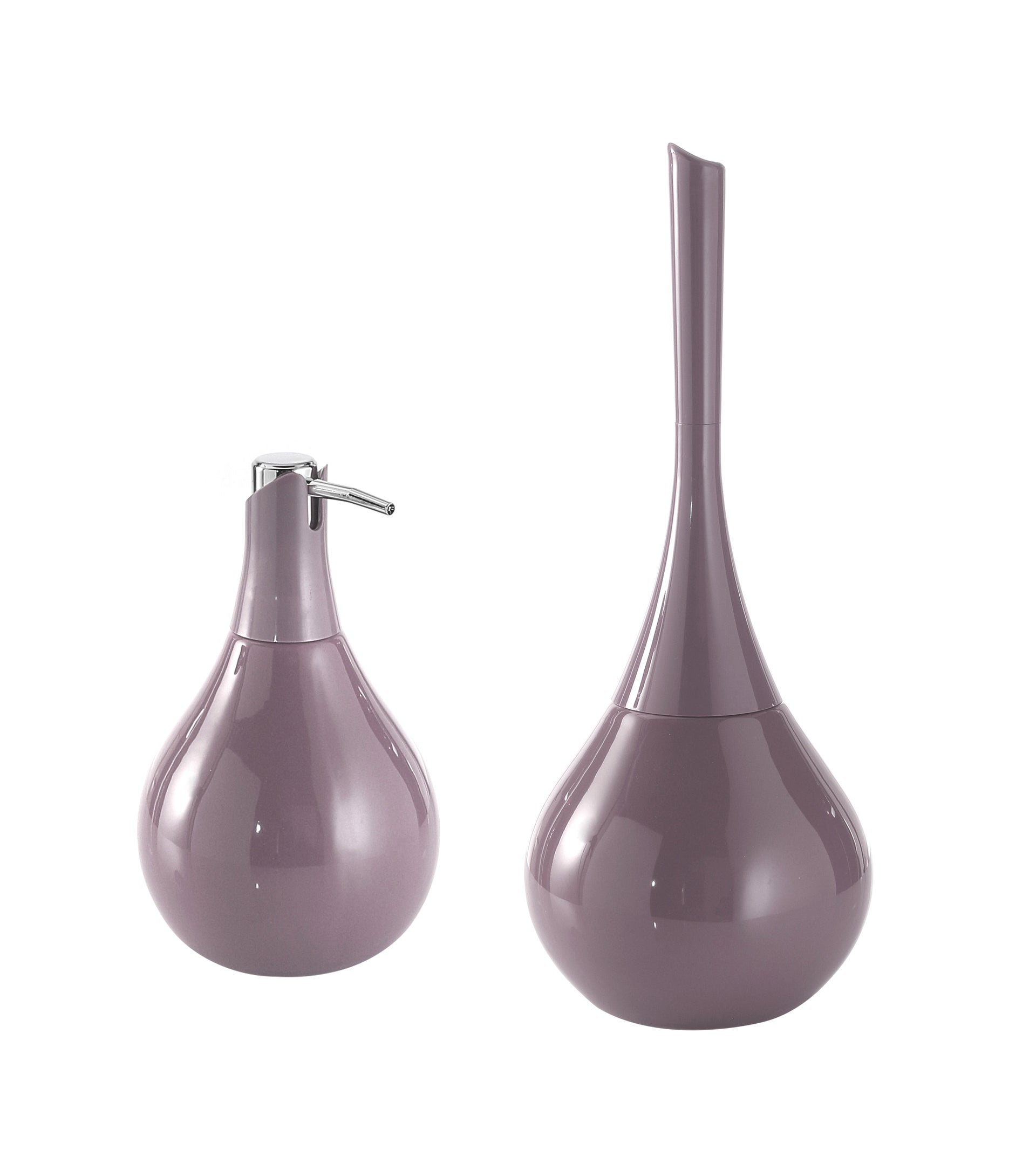 Set di accessori per bagno lilla in ceramica