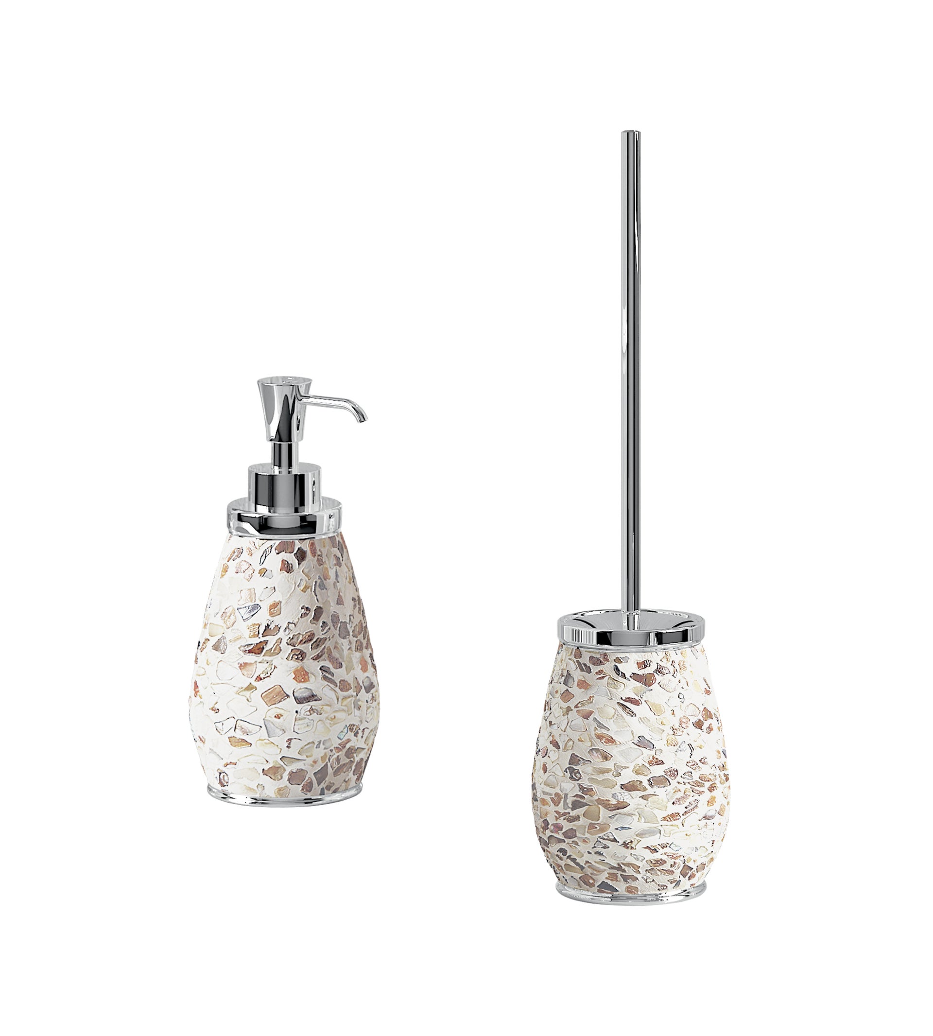 Set di accessori per bagno panna in ceramica
