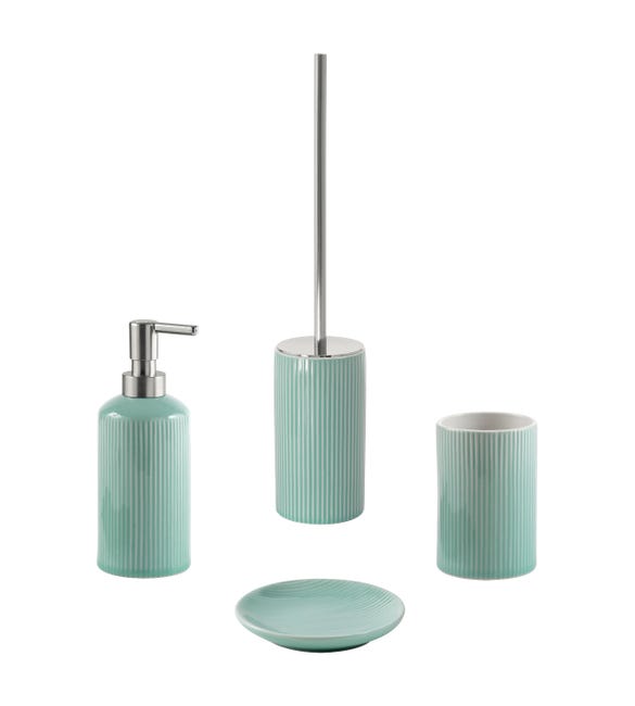 Set Di Accessori Per Bagno Acquamarina In Ceramica Leroy Merlin Leroy Merlin Accessori Per Bagno