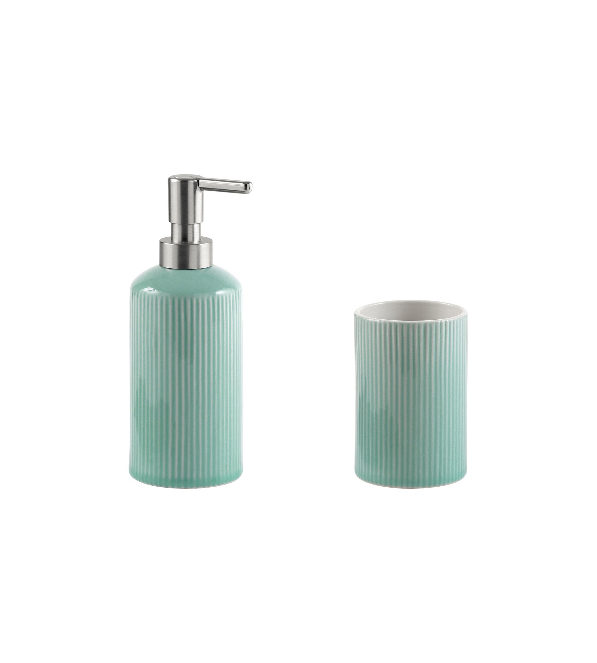 Set di accessori per bagno acquamarina in ceramica