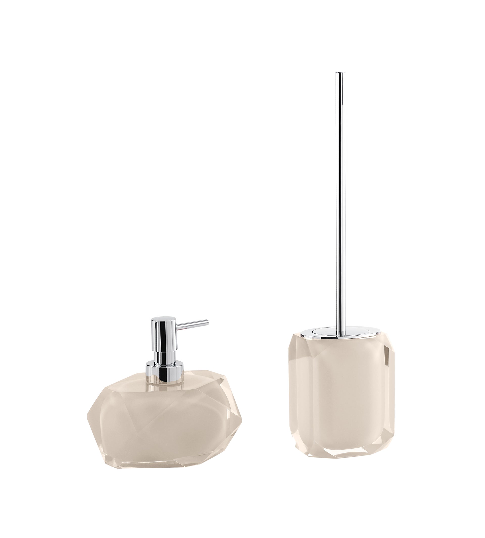 Set di accessori per bagno tortora in resina