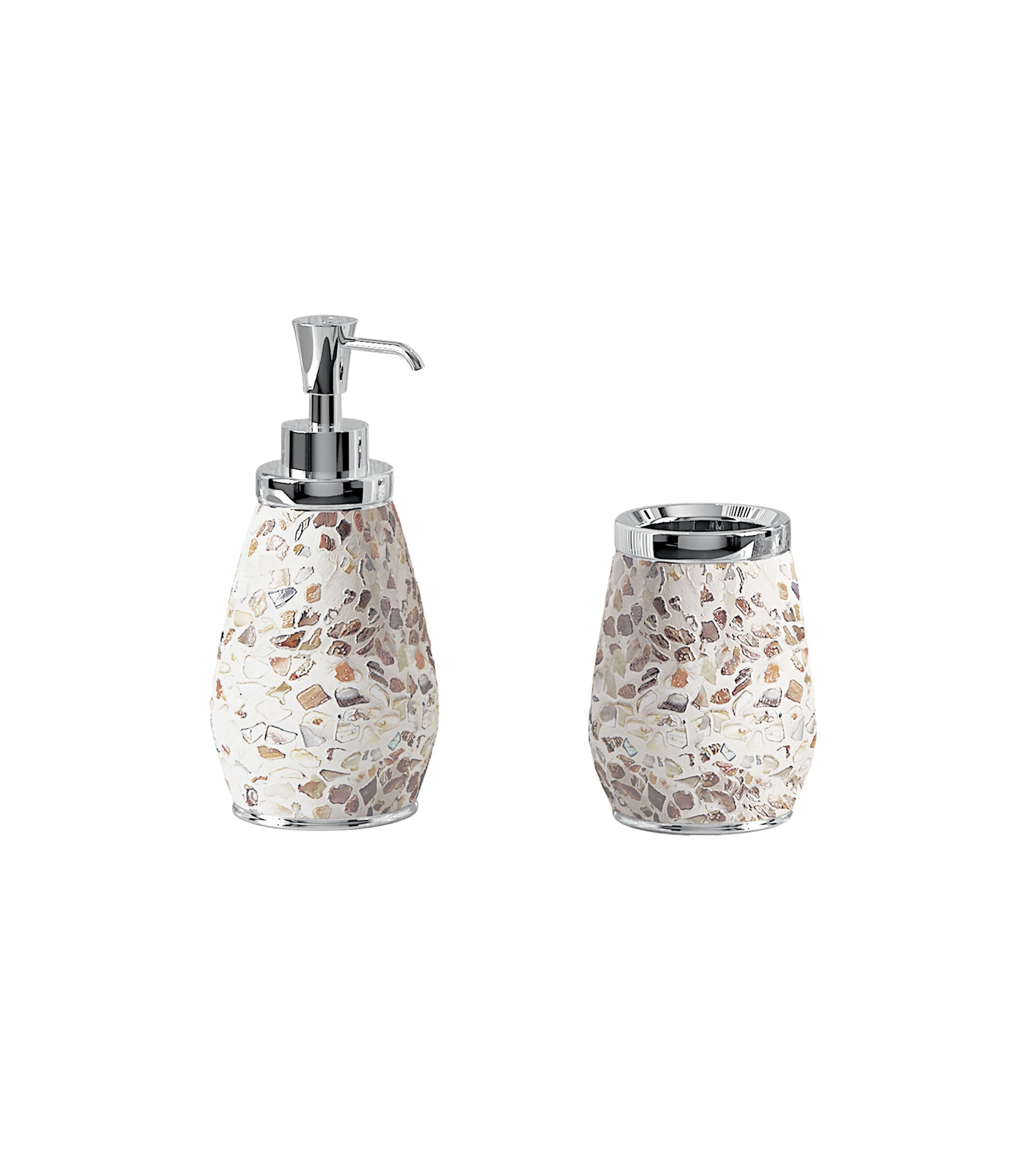 Set di accessori per bagno panna in ceramica
