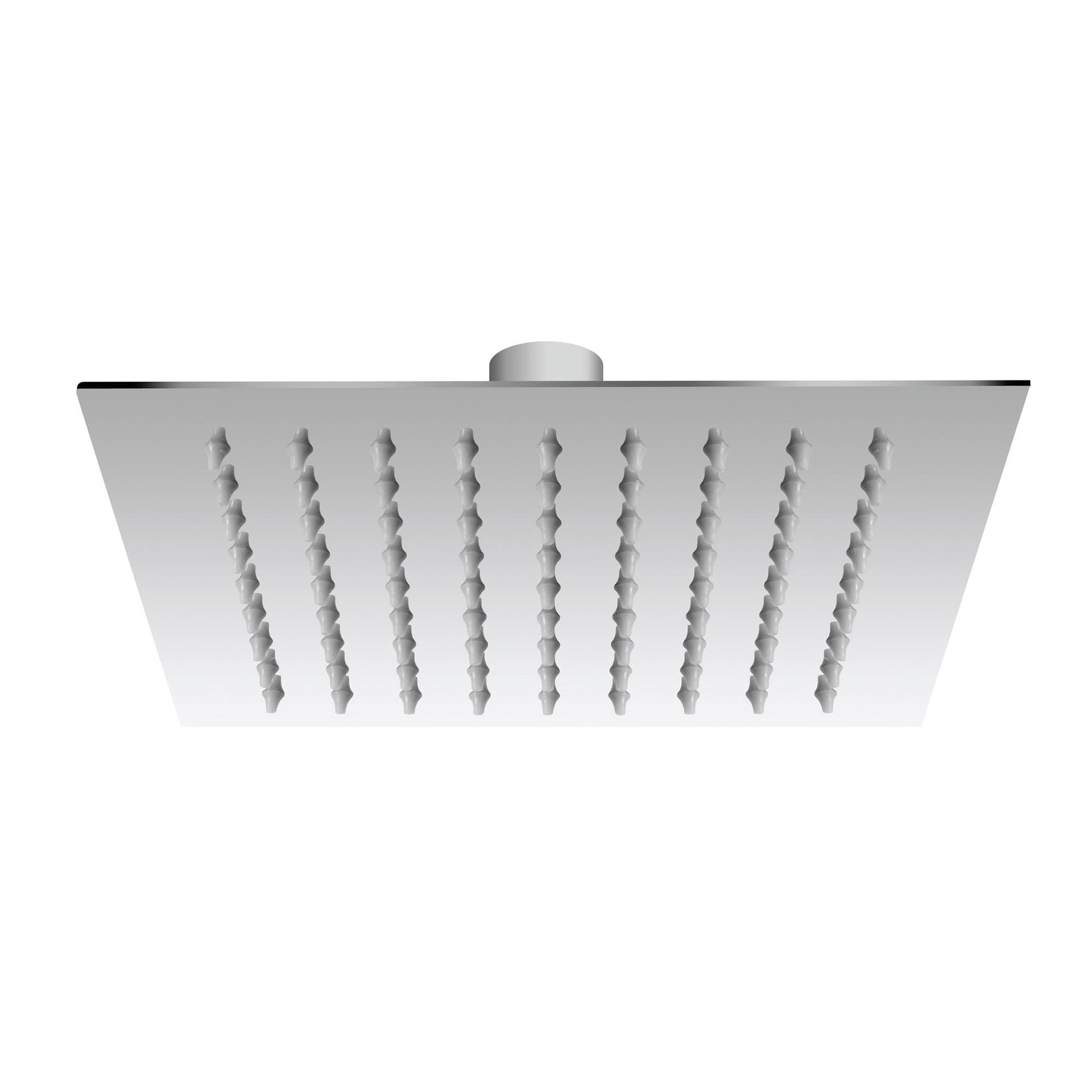 Soffione doccia Freesby quadrato ultraslim in inox argento cromato