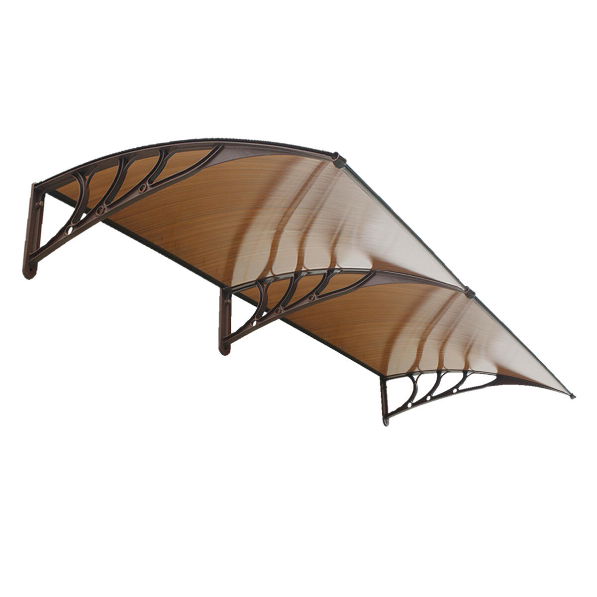 Pensilina in policarbonato alveolare marrone L 200 x P 60 cm