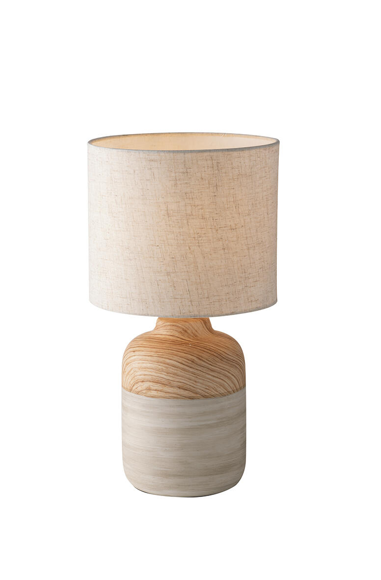 Lampada da tavolo Scandinavo Woody bianco , in ceramica, LUCE AMBIENTE DESIGN
