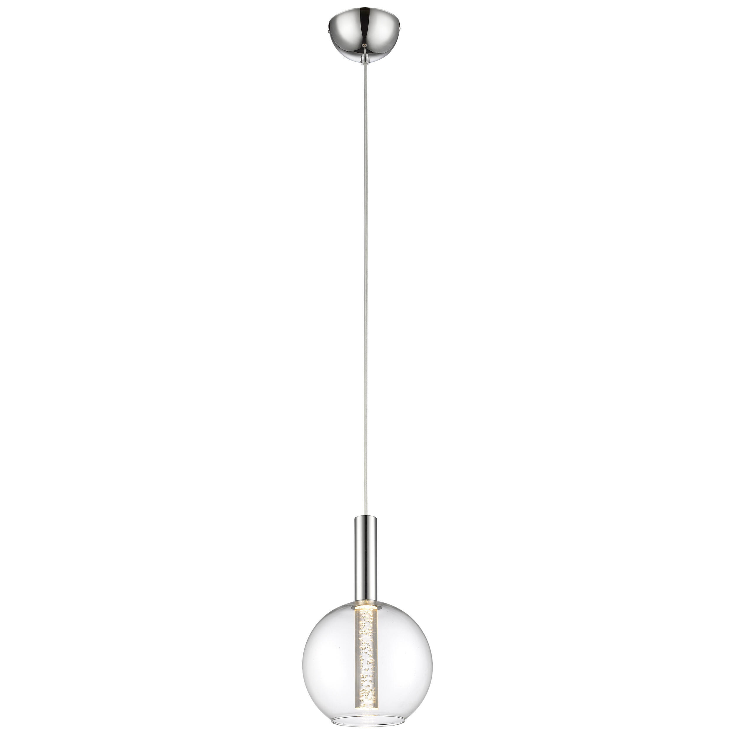 Lampadario Moderno Elegant cromo, in metallo, D. 18 cm, L. 152 cm, BRILLIANT - 4