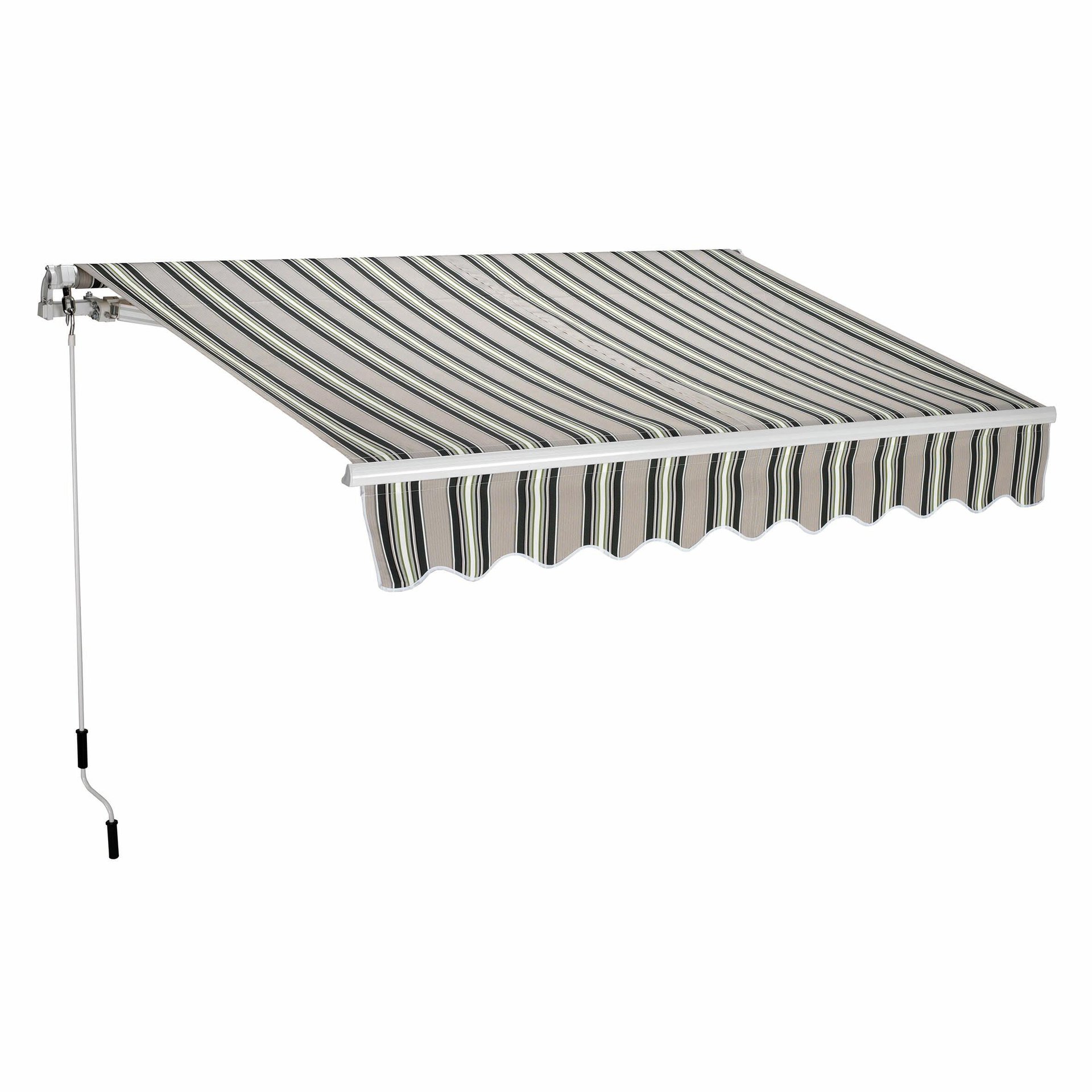 Tenda da sole a bracci estensibili L 3 x H 2 m verde