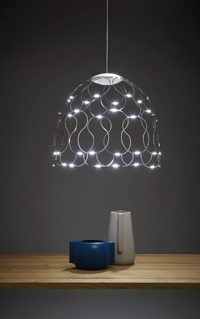 Lampadario Moderno Lady lamoi LED integrato alluminio, in metallo, D. 65 cm, 32 luci, URBAN - 1