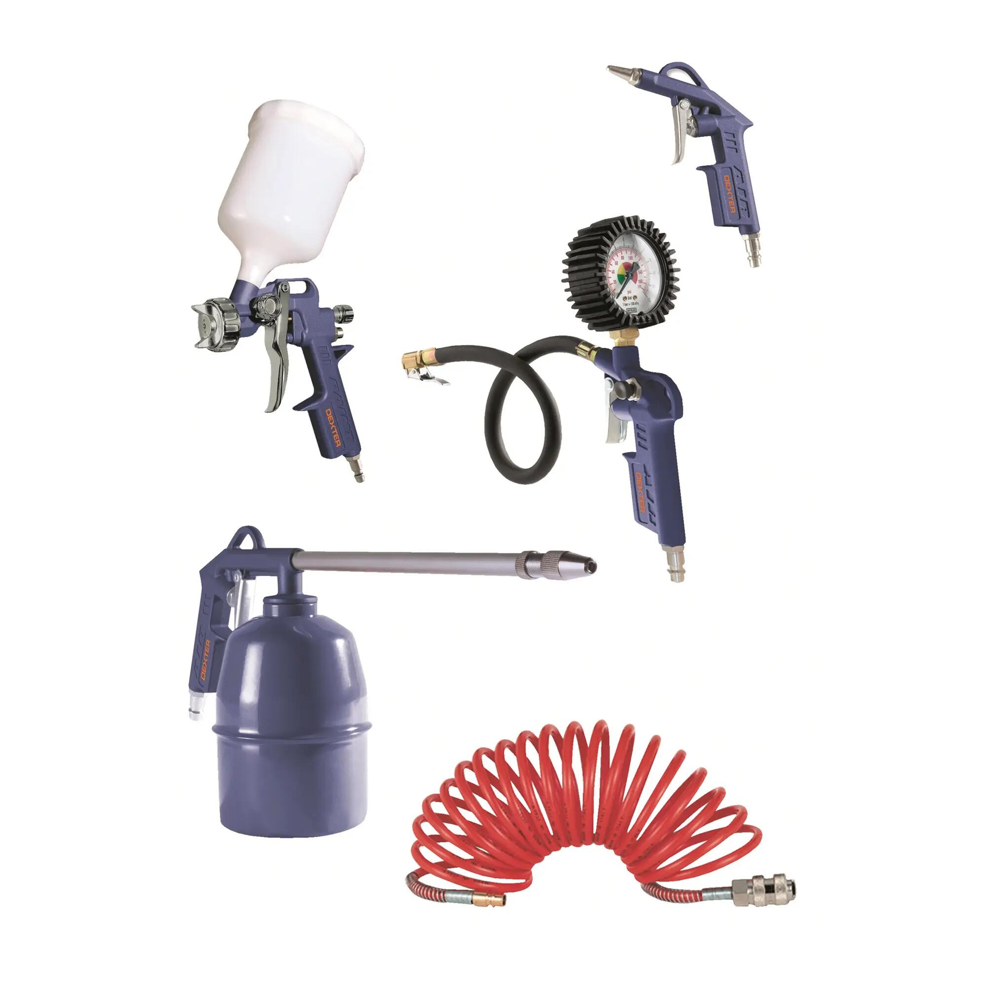 Kit di utensili pneumatici per gonfiare<multisep/>pitturare DEXTER - 1