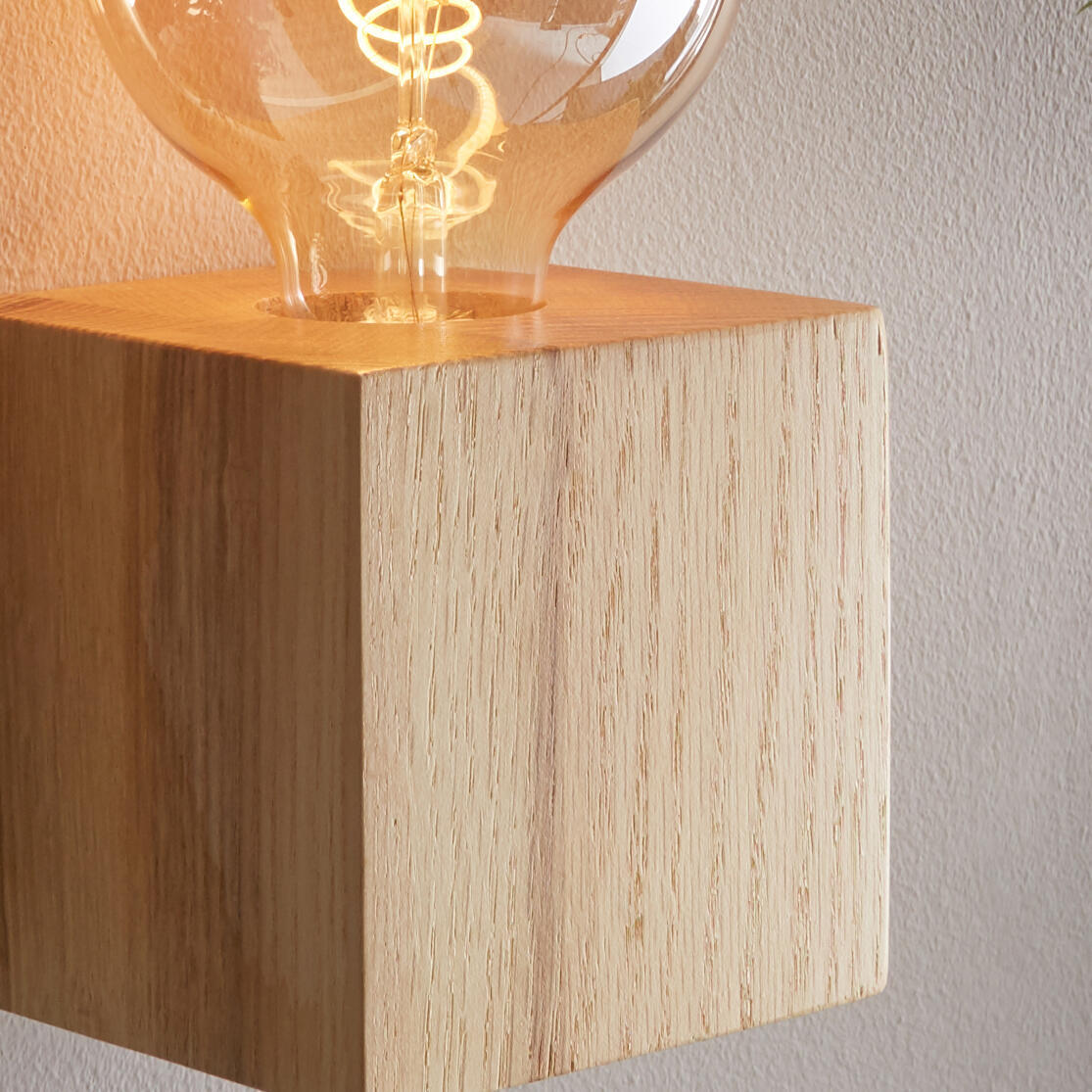 Applique scandinavo Blok marrone, in legno, 10 x 10 cm, INSPIRE - 3