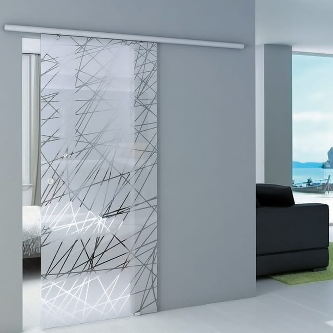 Porta Scorrevole Con Binario Esterno Atena In Cristallo Kit 2 L 86 X H 215 Cm Leroy Merlin Porte In Cristallo Scorrevoli Esterno Muro