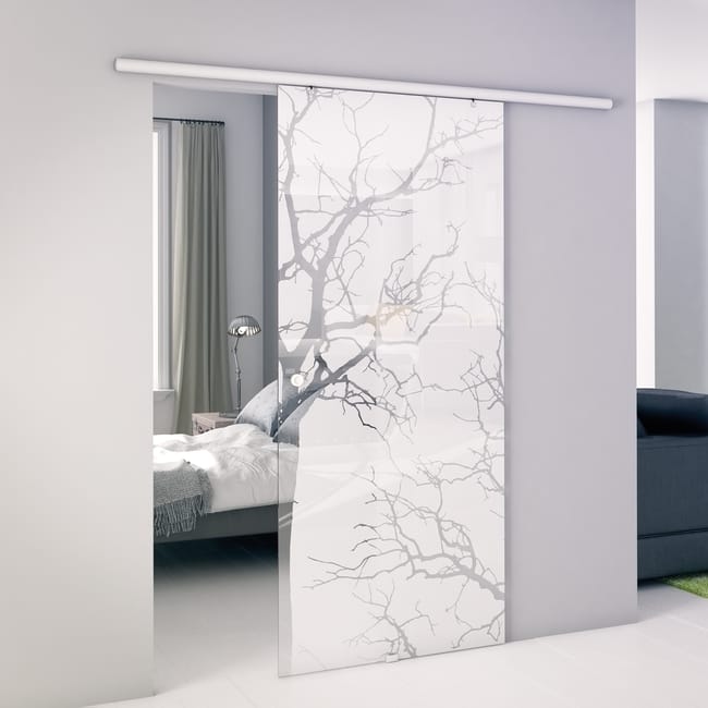 Porta Scorrevole Con Binario Esterno Autumn In Vetro Kit Atena L 96 X H 215 Cm Leroy Merlin Porte In Vetro Scorrevoli Per Interni Prezzi