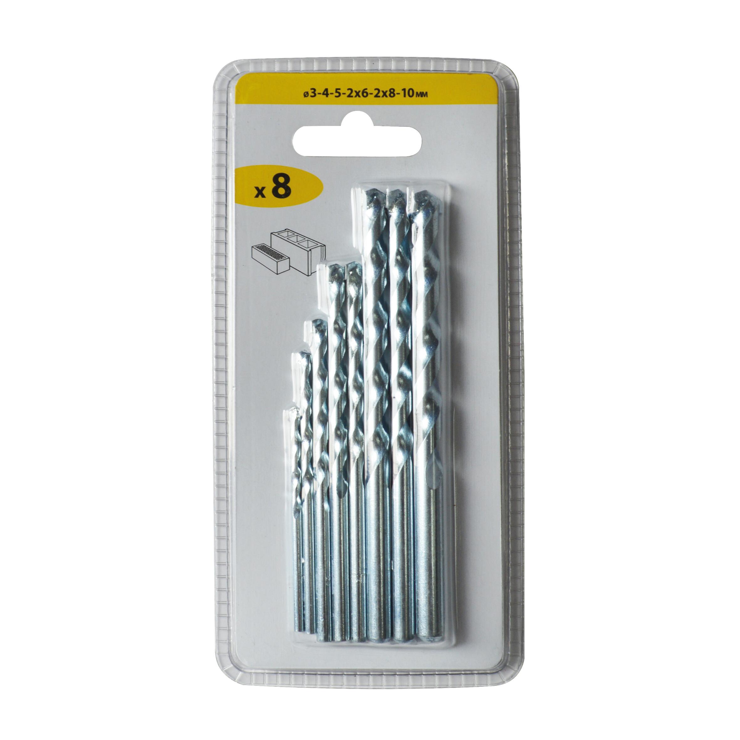 Punta da trapano per muro Ø 3;4;5;6x2;8x2;10 mm, 8 pezzi Leroy Merlin
